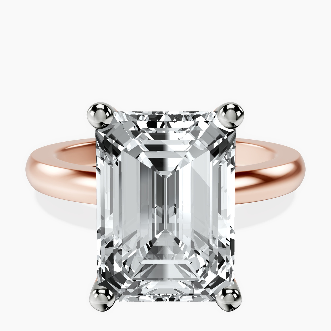 14kt Rose Gold Quinn Solitaire Lab Diamond Ring front image