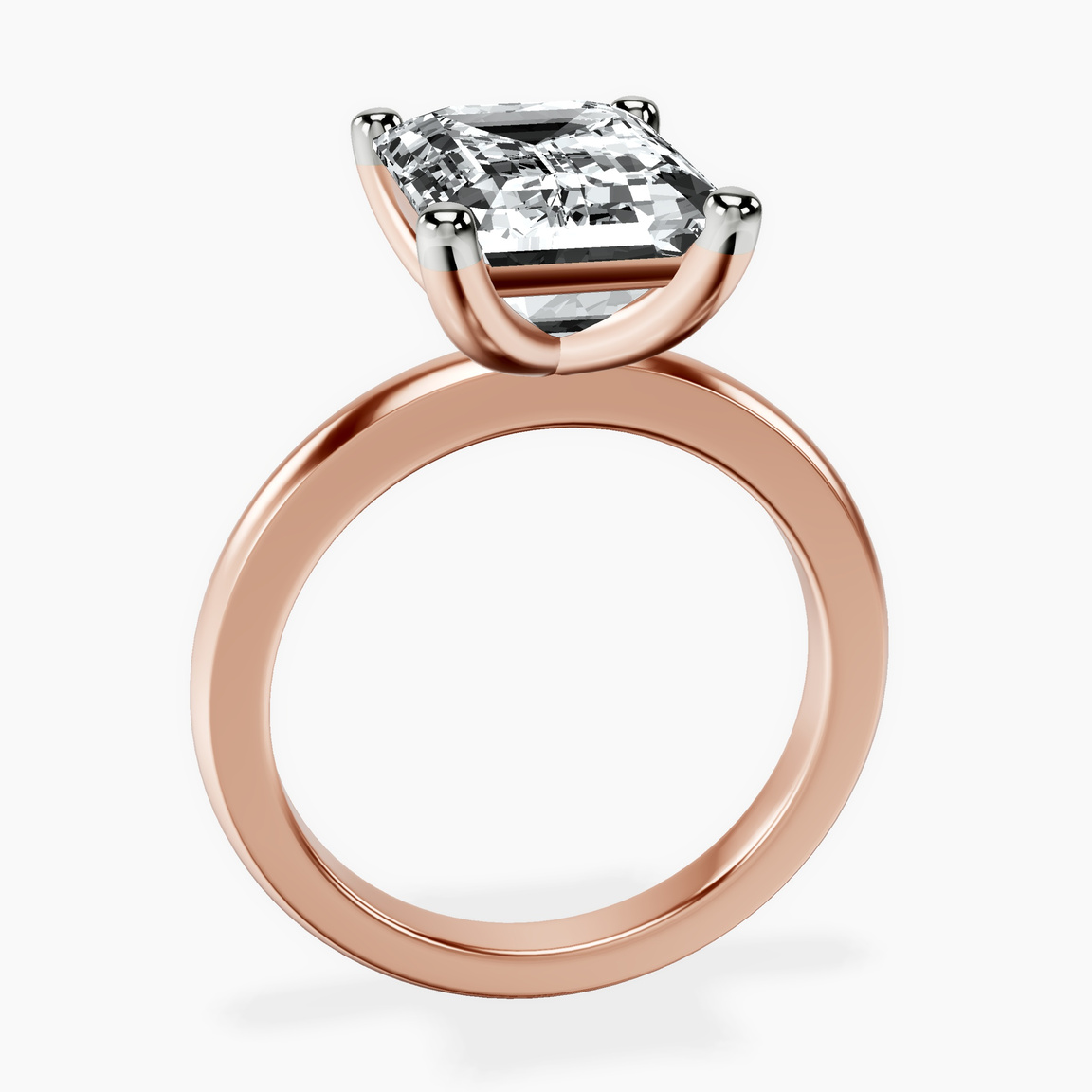 14kt Rose Gold Quinn Solitaire Lab Diamond Ring side right image one