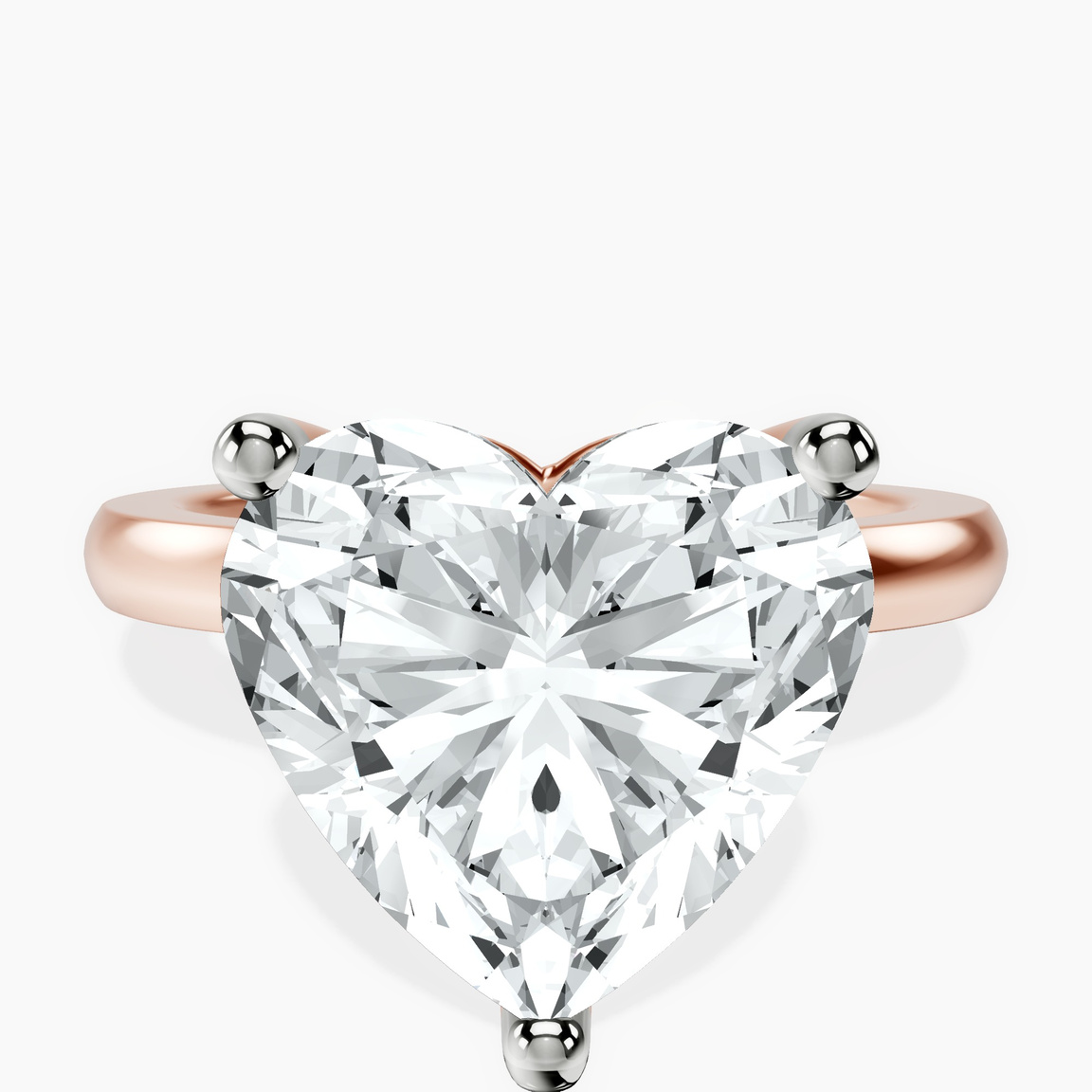 10kt Rose Gold Quinn Solitaire Lab Diamond Ring front image