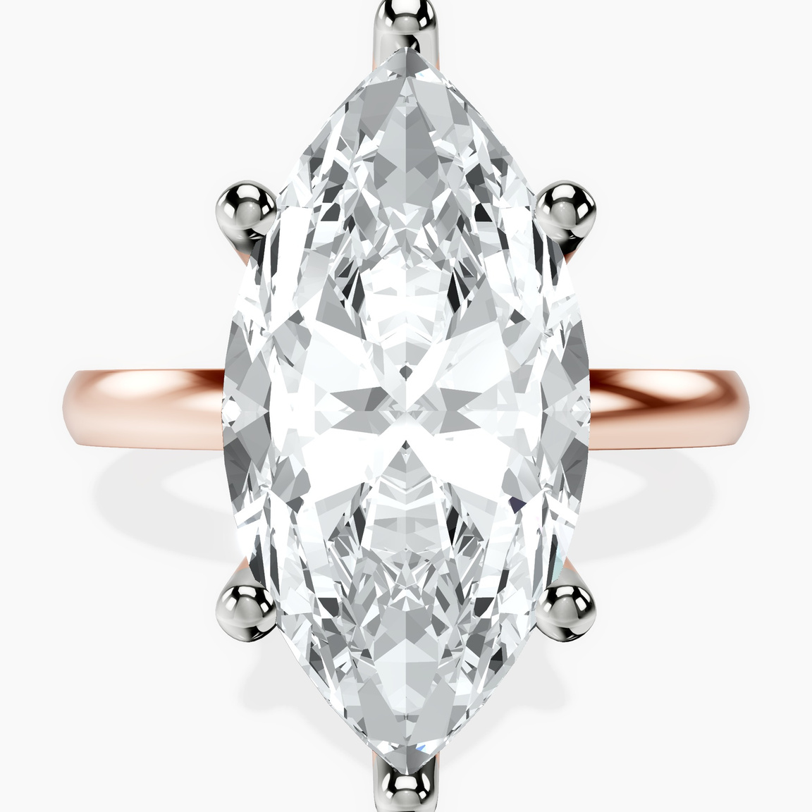 18kt Rose Gold Quinn Solitaire Lab Diamond Ring front image