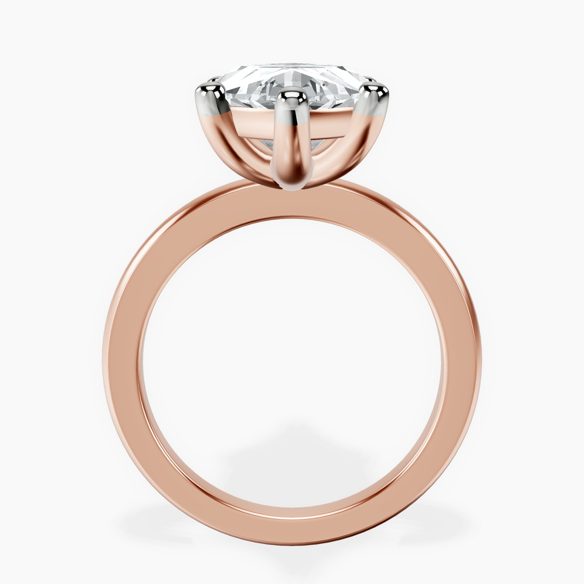 18kt Rose Gold Quinn Solitaire Lab Diamond Ring side right image one