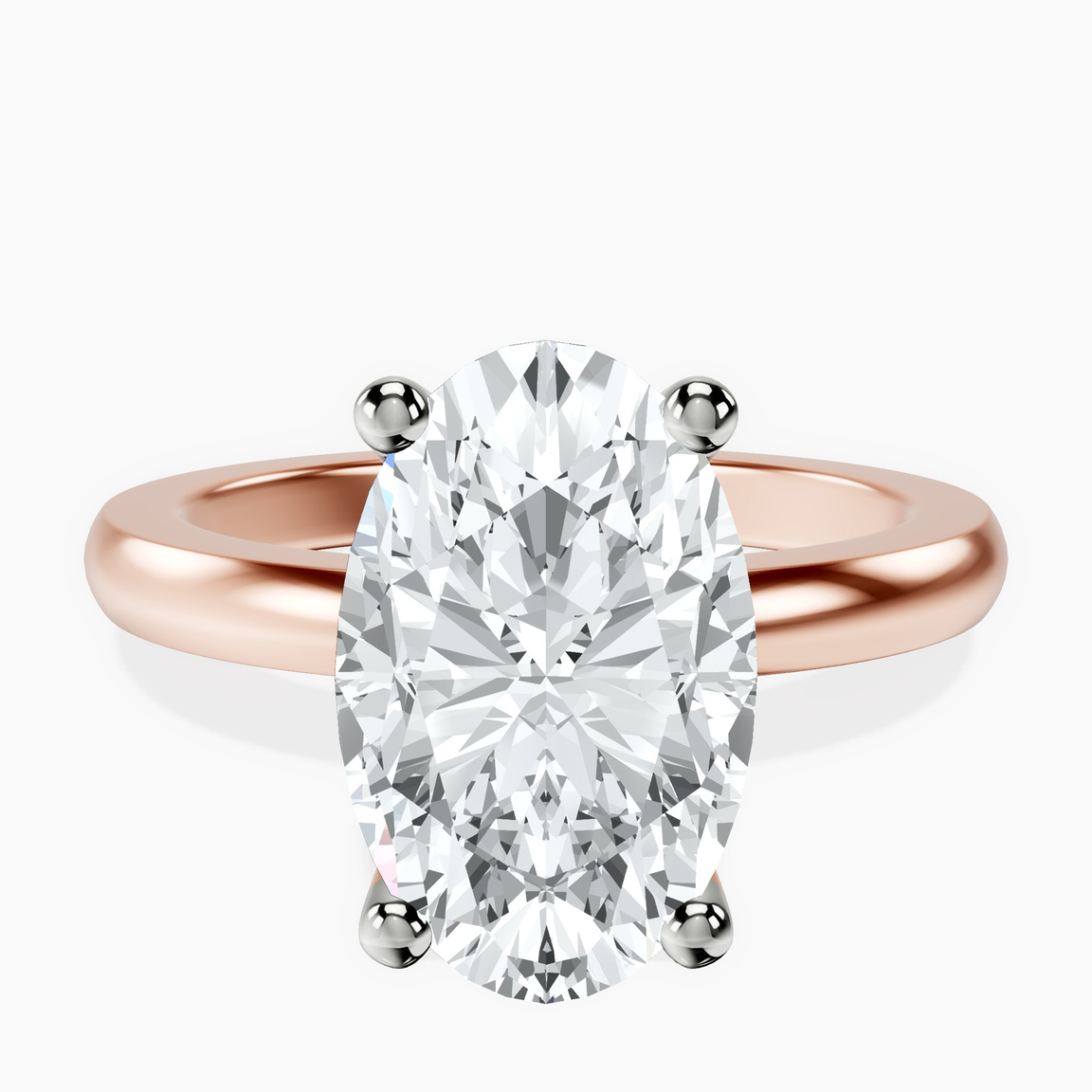 14kt Rose Gold Quinn Solitaire Lab Diamond Ring front image