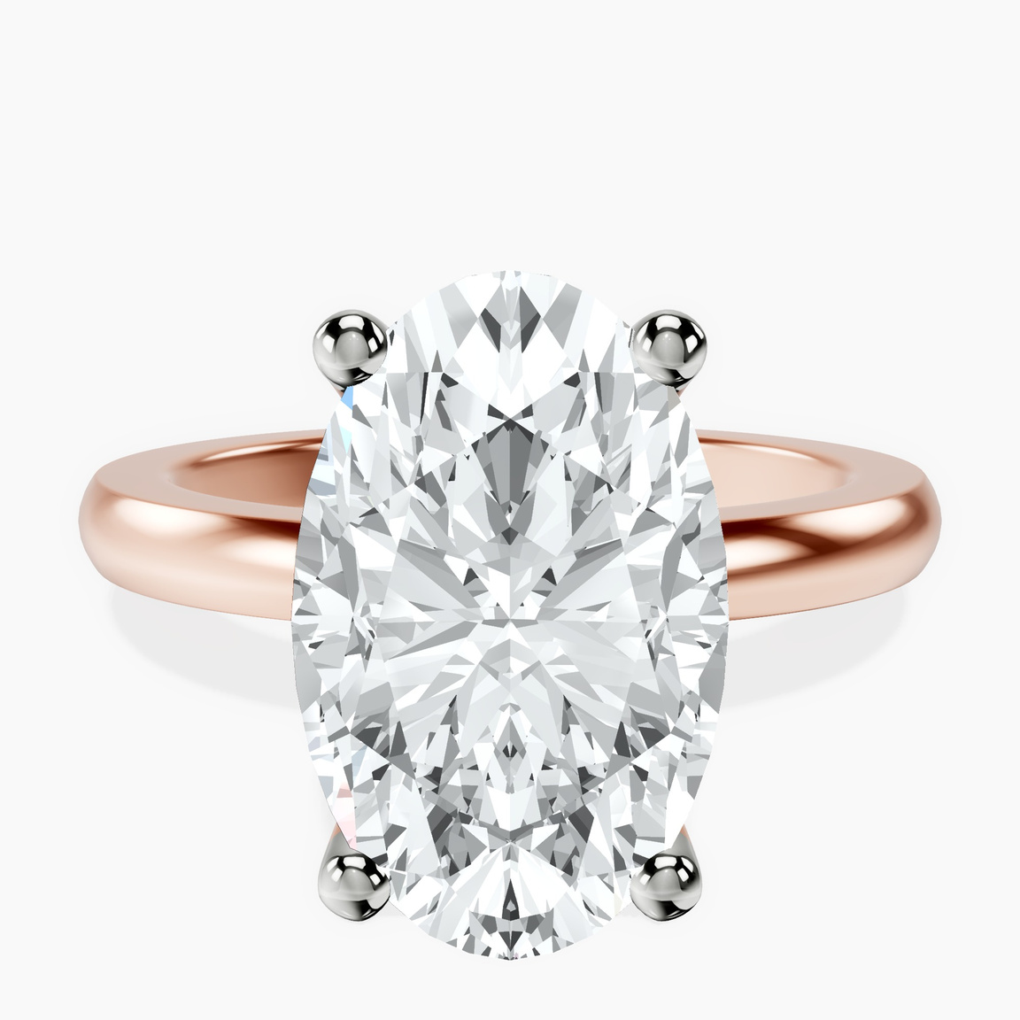 18kt Rose Gold Quinn Solitaire Lab Diamond Ring front image