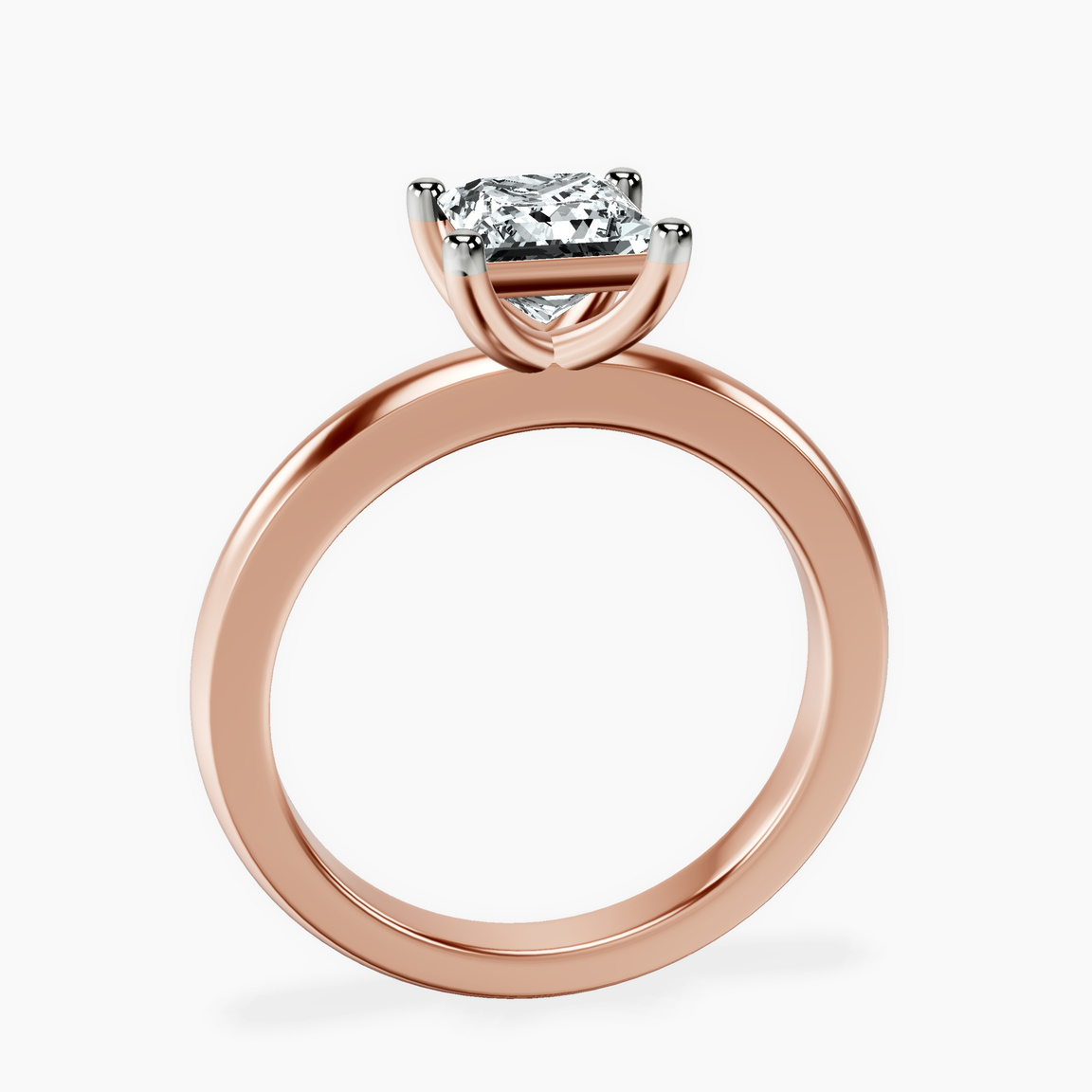 10kt Rose Gold Quinn Solitaire Lab Diamond Ring side right image one