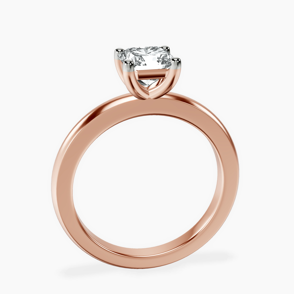 18kt Rose Gold Quinn Solitaire Lab Diamond Ring side right image one