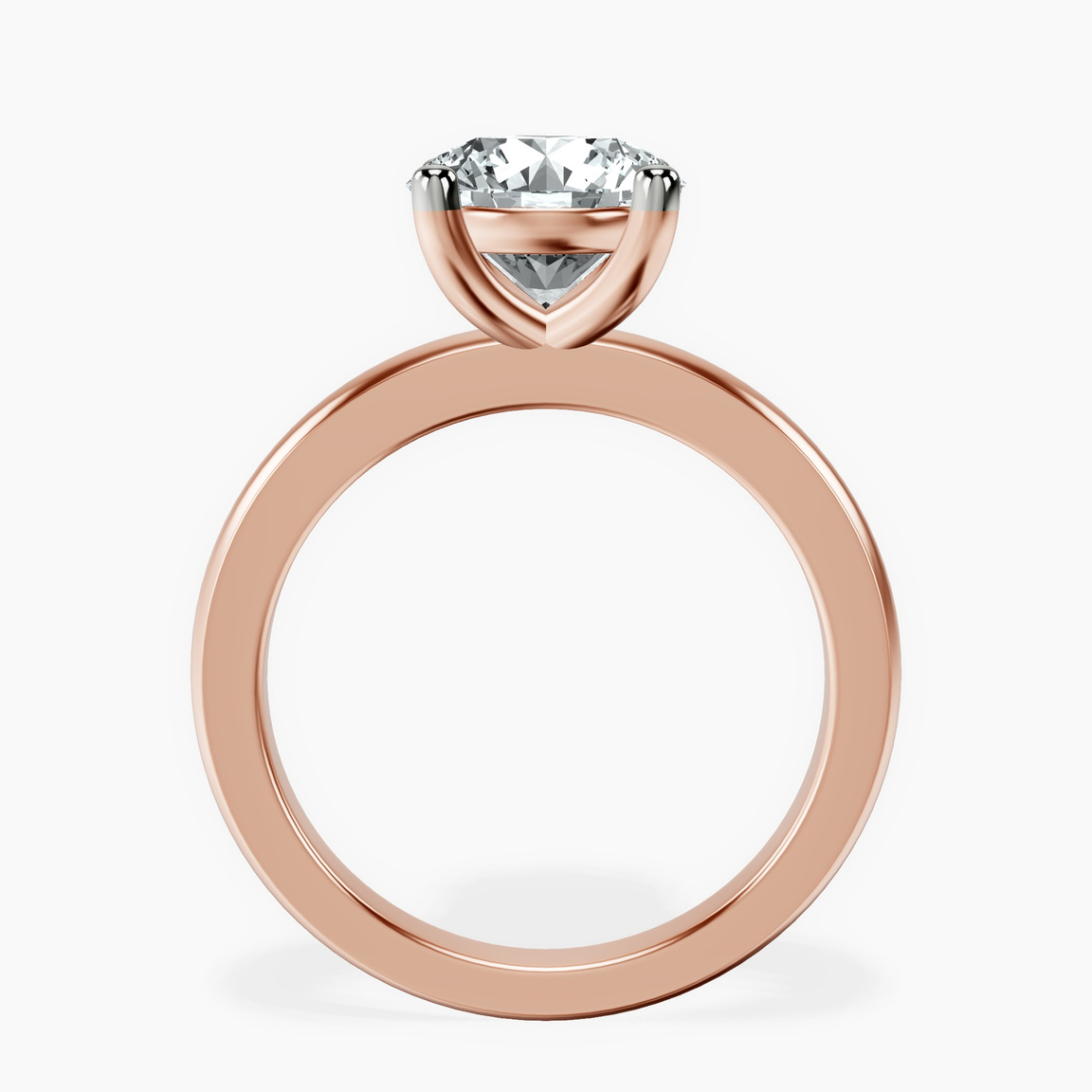 18kt Rose Gold Quinn Solitaire Lab Diamond Ring side right image one