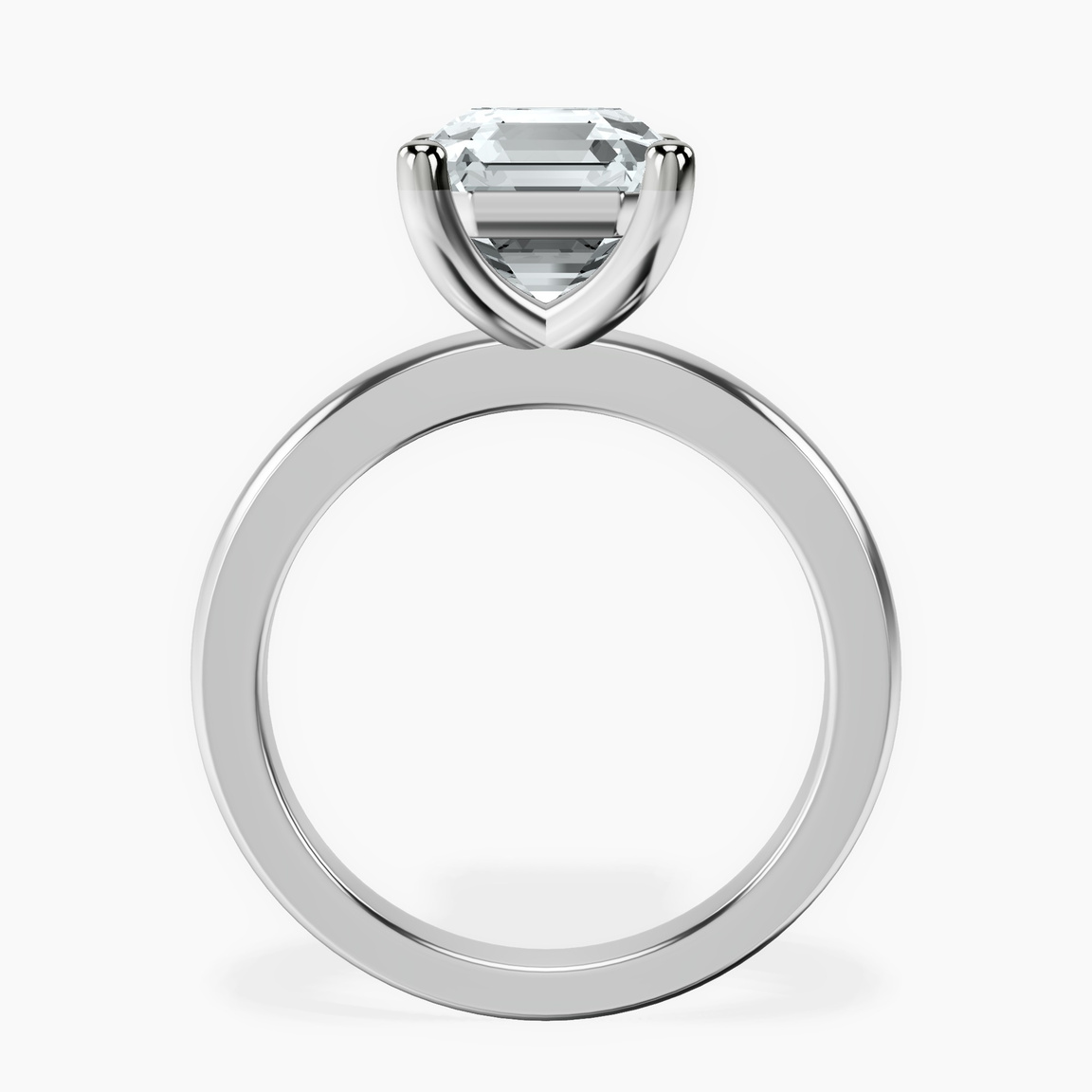 10kt White Gold Quinn Solitaire Lab Diamond Ring side right image one