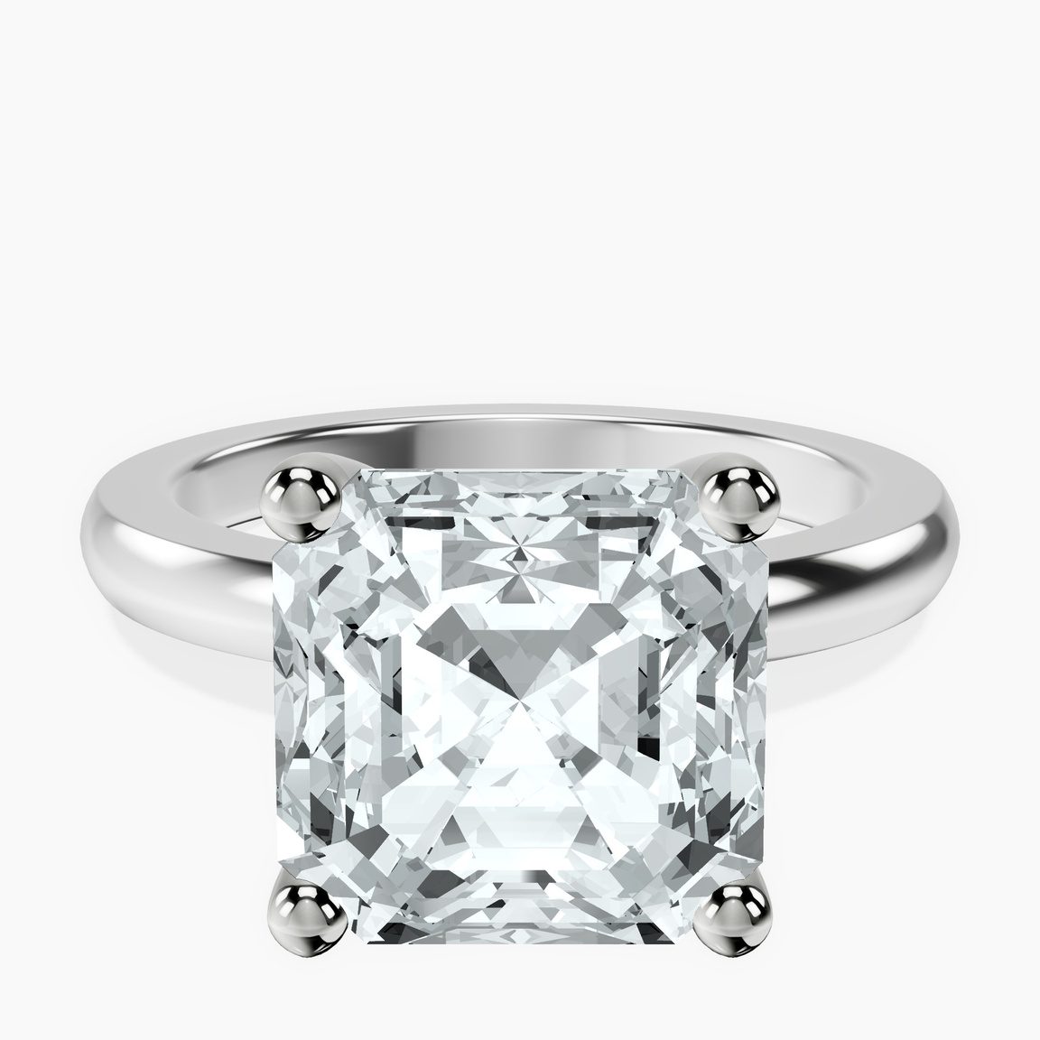 Platinum Quinn Solitaire Lab Diamond Ring front image