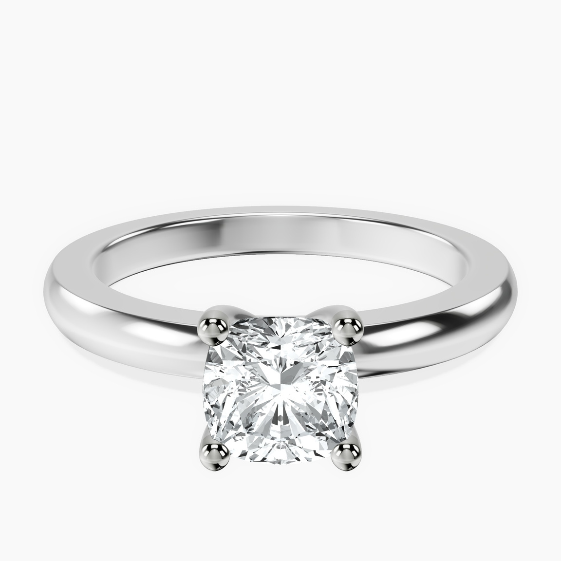 Platinum Quinn Solitaire Lab Diamond Ring front image