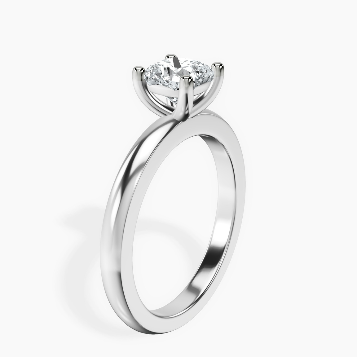 Platinum Quinn Solitaire Lab Diamond Ring standing product image one