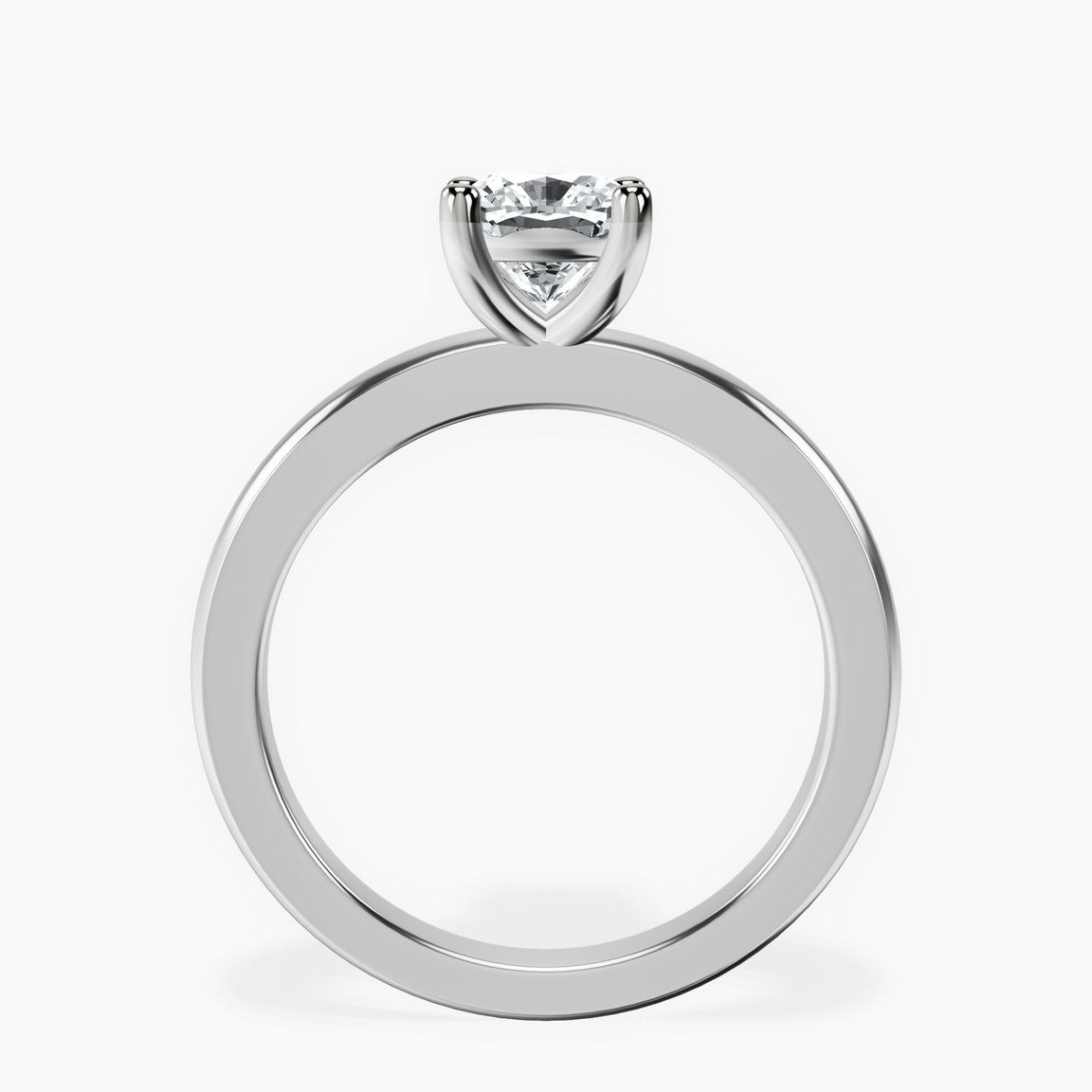 Platinum Quinn Solitaire Lab Diamond Ring side right image one