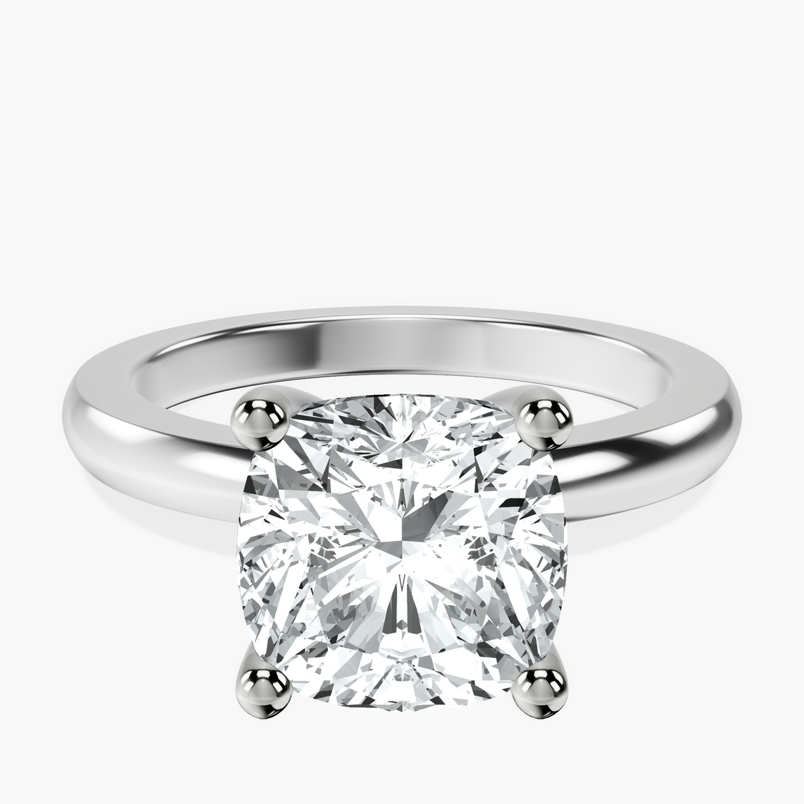 Platinum Quinn Solitaire Lab Diamond Ring front image