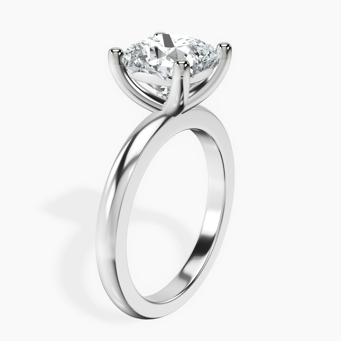 Platinum Quinn Solitaire Lab Diamond Ring standing product image one