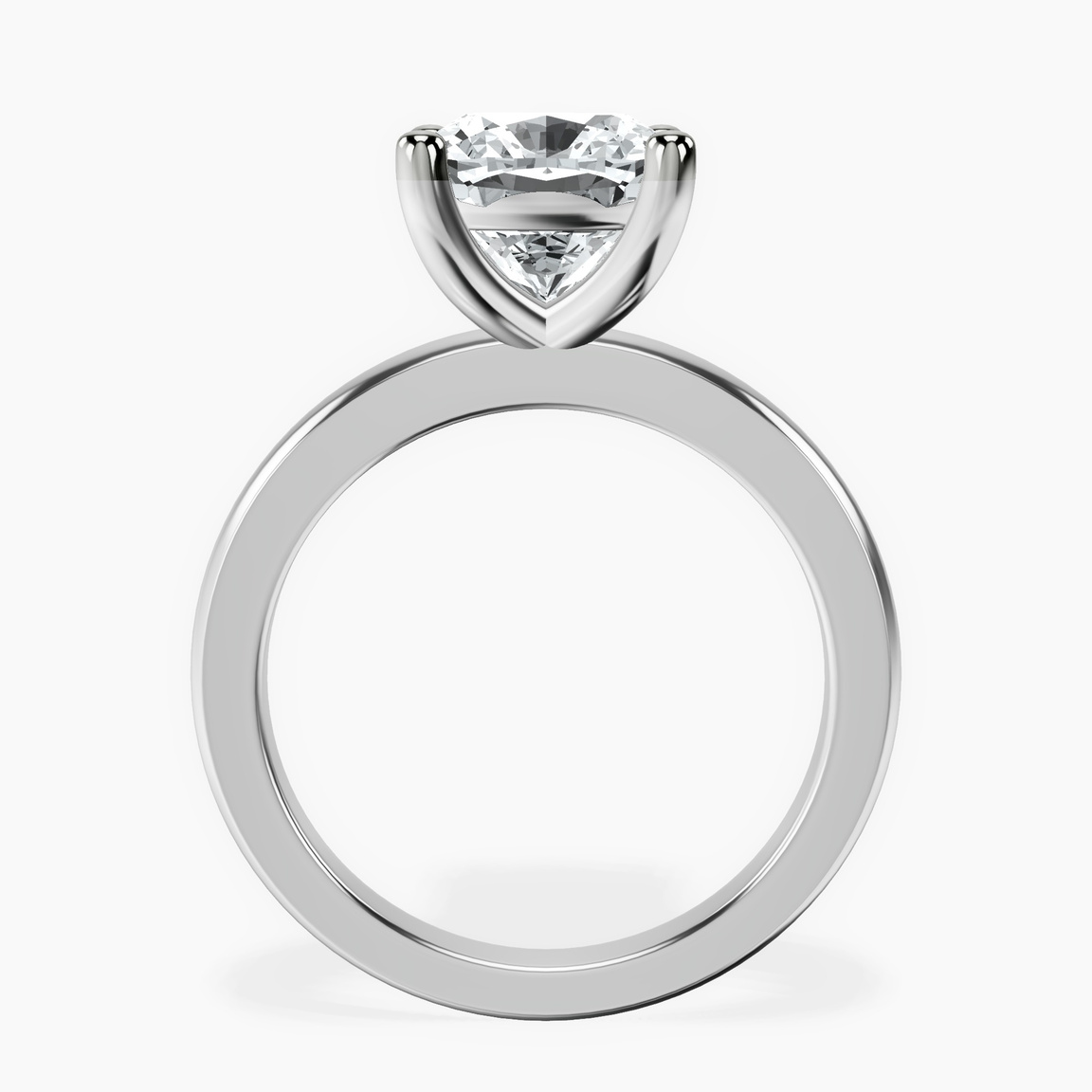 Platinum Quinn Solitaire Lab Diamond Ring side right image one