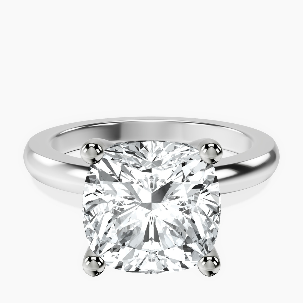 Platinum Quinn Solitaire Lab Diamond Ring front image