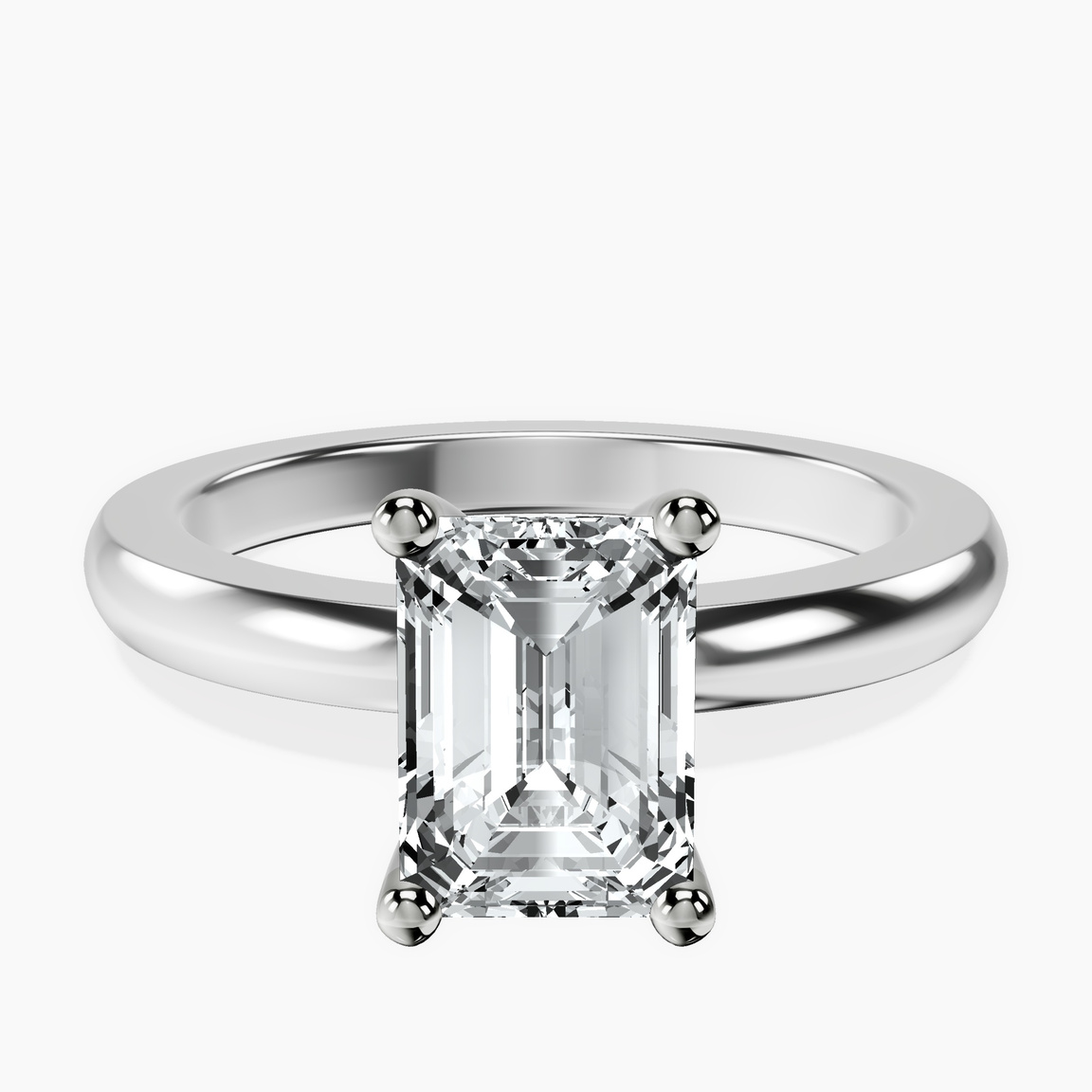 9ct White Gold Quinn Solitaire Lab Diamond Ring front image