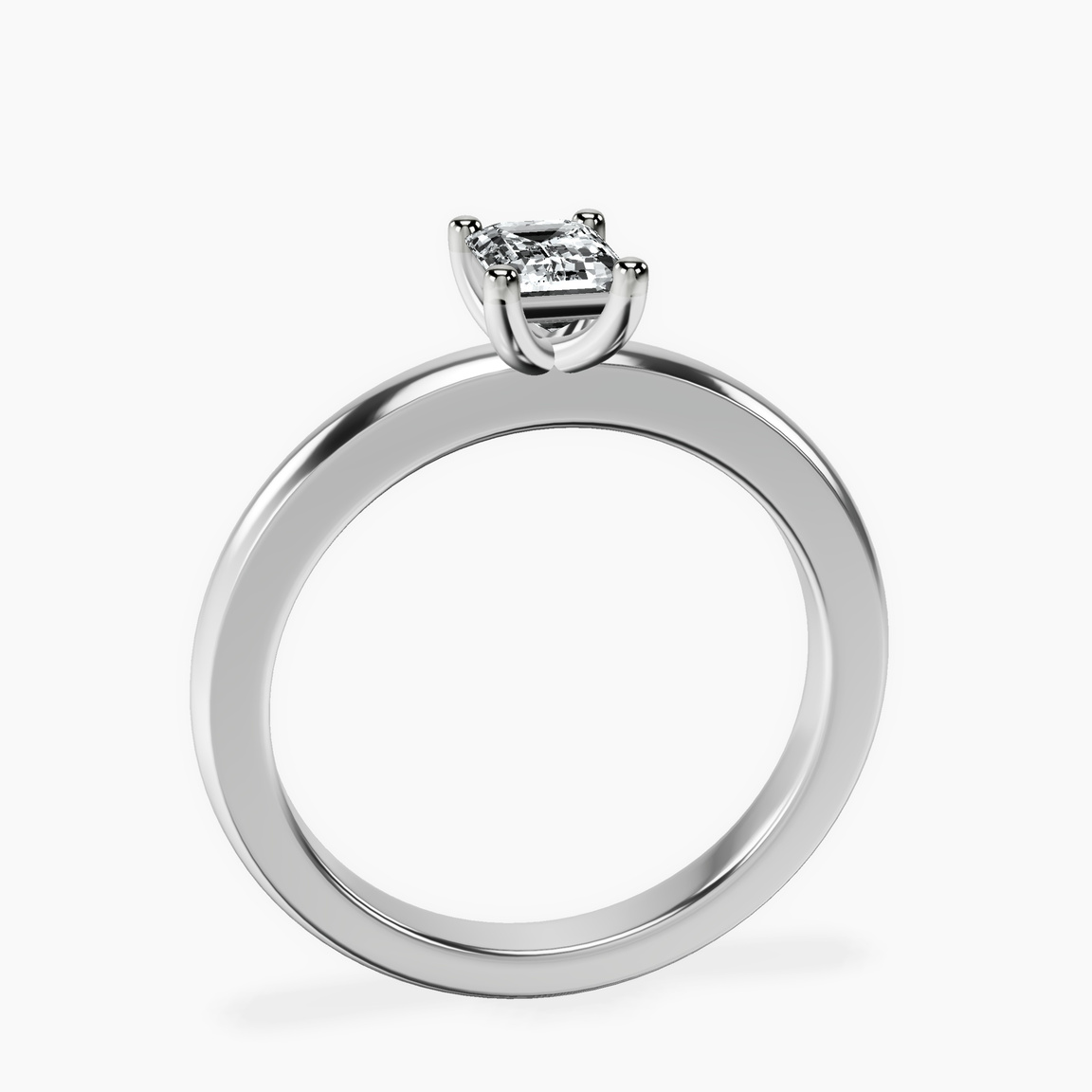 10kt White Gold Quinn Solitaire Lab Diamond Ring side right image one
