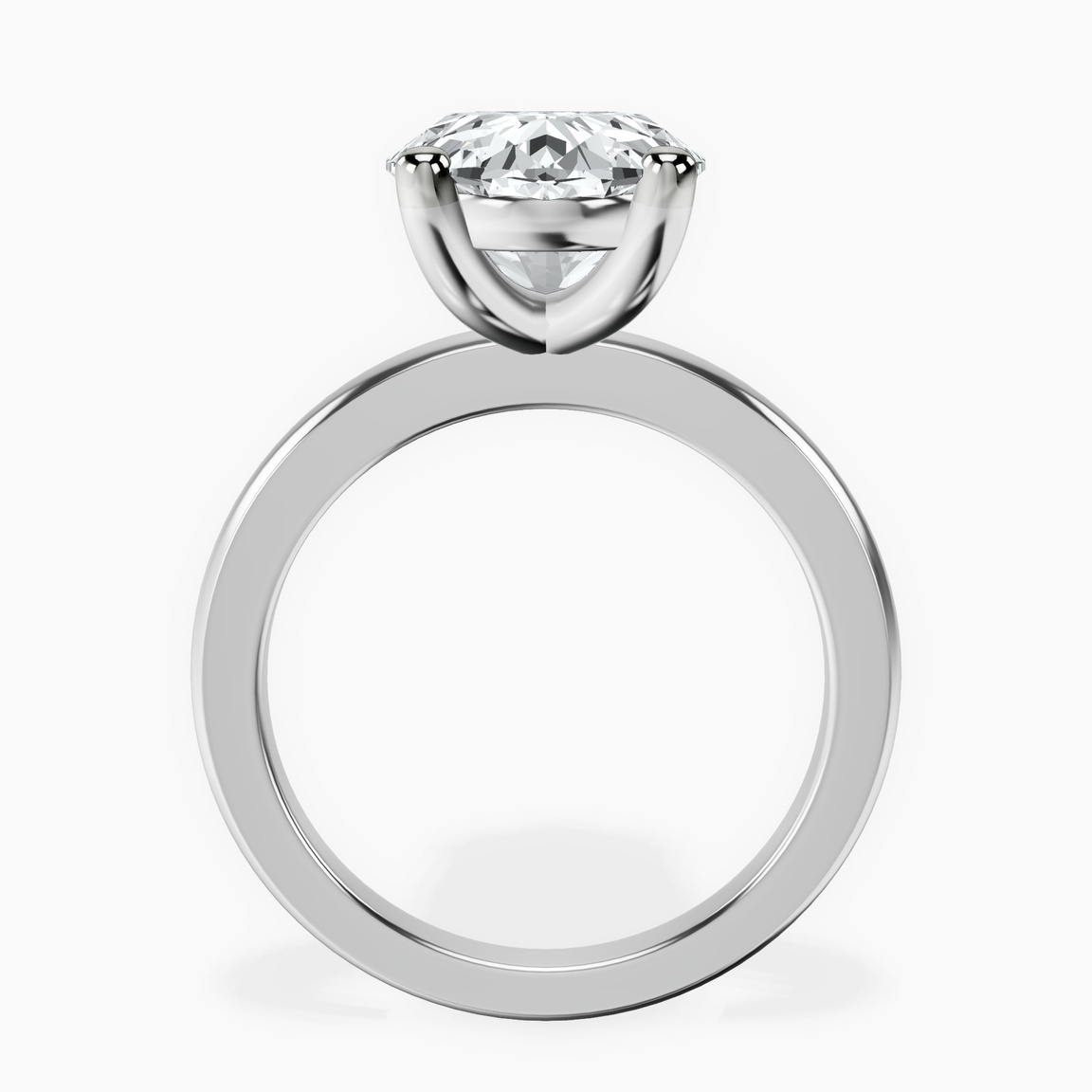 14kt White Gold Quinn Solitaire Lab Diamond Ring side right image one