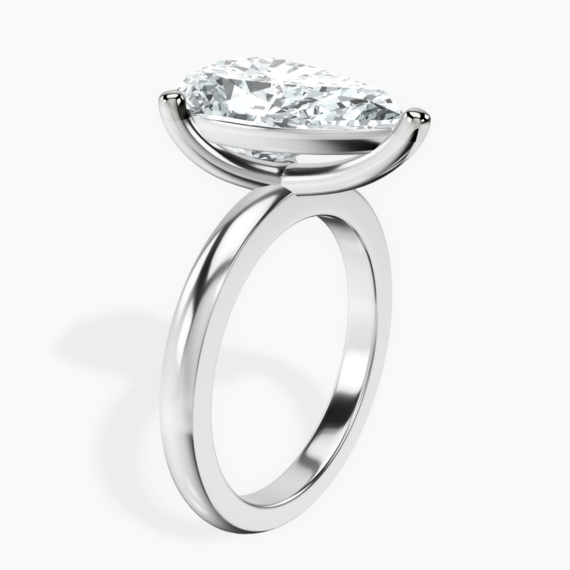 10kt White Gold Quinn Solitaire Lab Diamond Ring standing product image one
