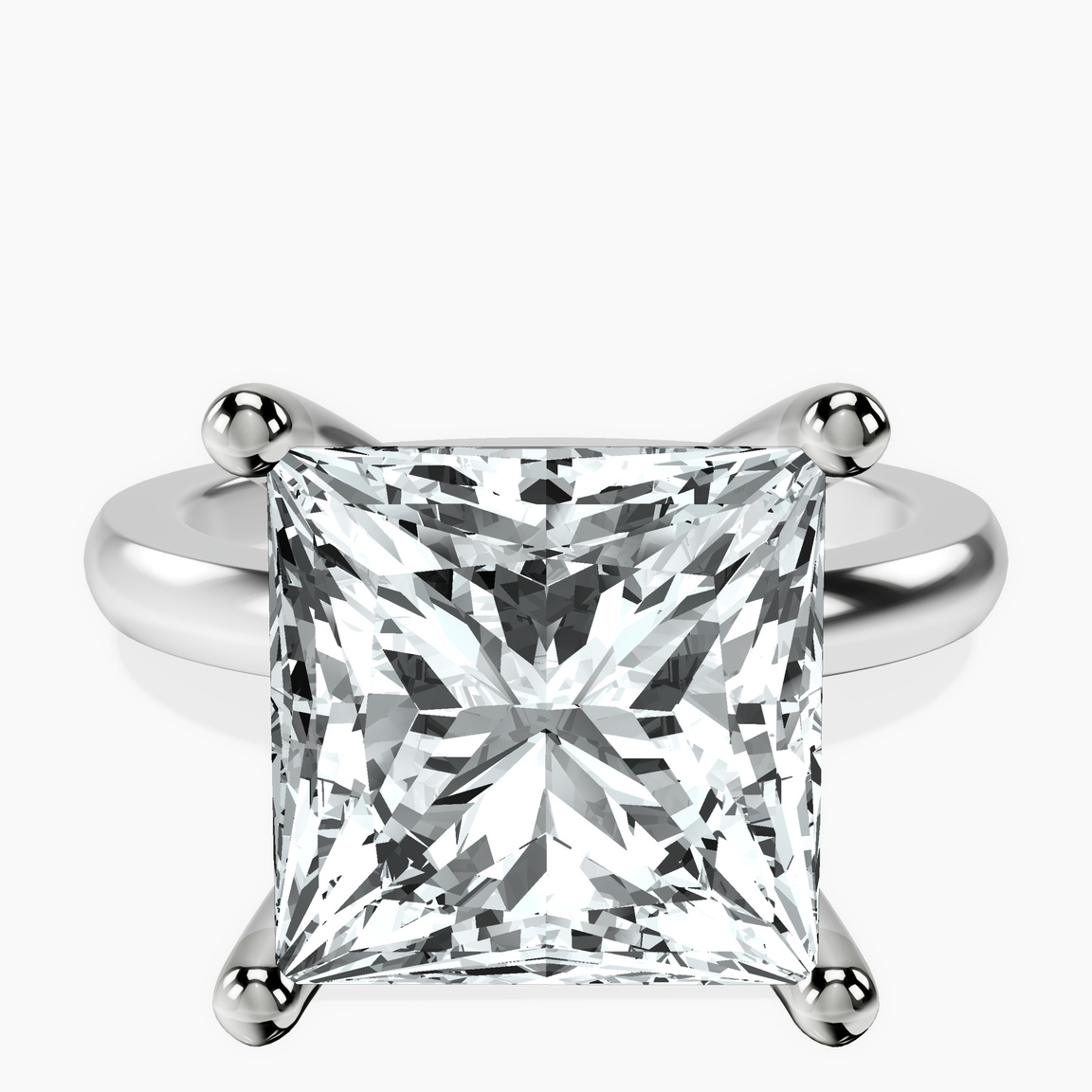 Platinum Quinn Solitaire Lab Diamond Ring front image