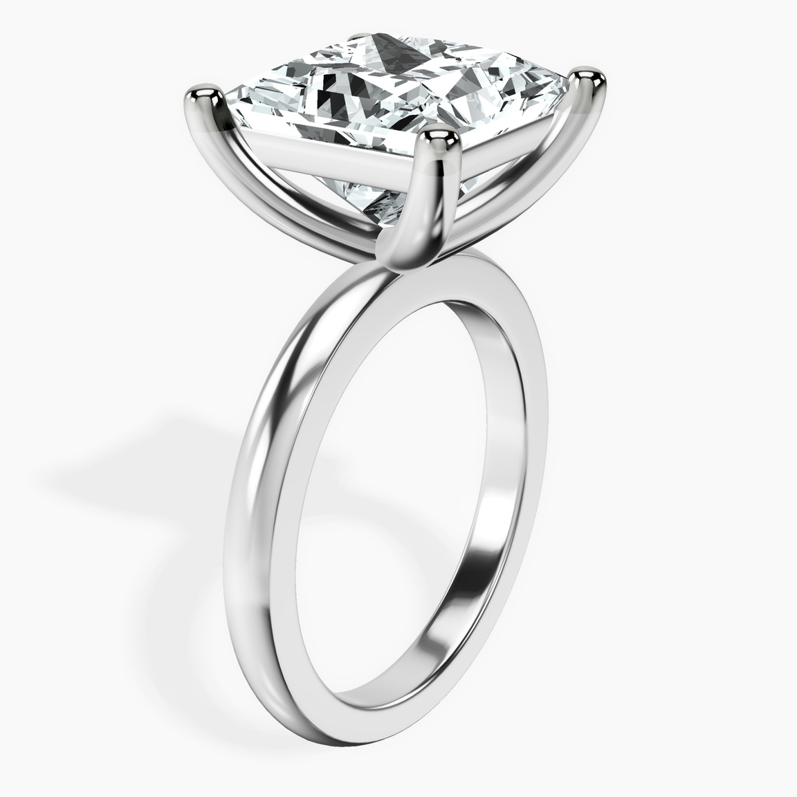 Platinum Quinn Solitaire Lab Diamond Ring standing product image one