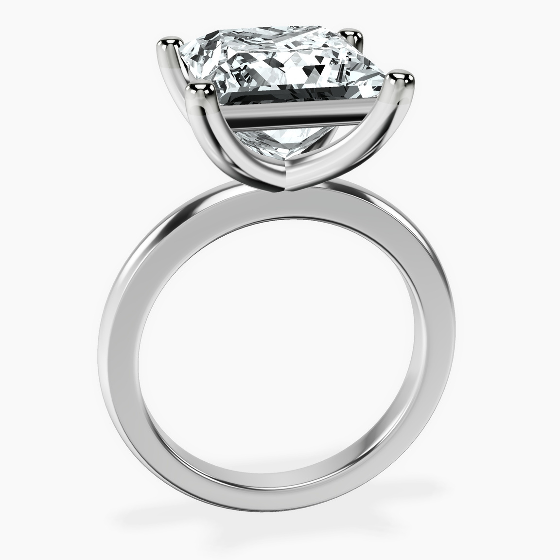 Platinum Quinn Solitaire Lab Diamond Ring side right image one