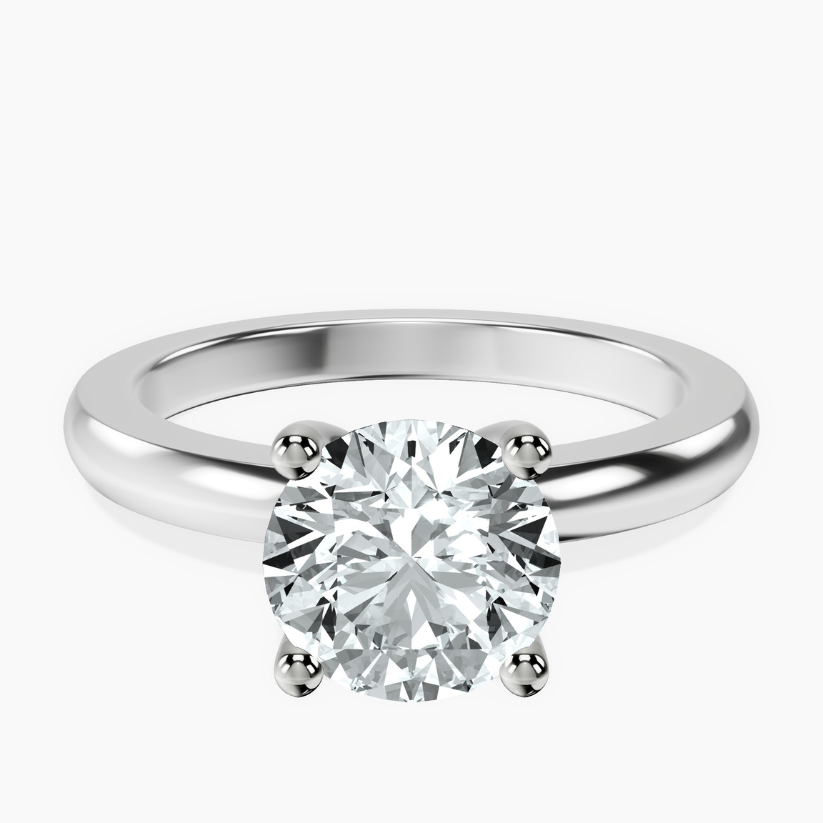 9ct White Gold Quinn Solitaire Lab Diamond Ring front image