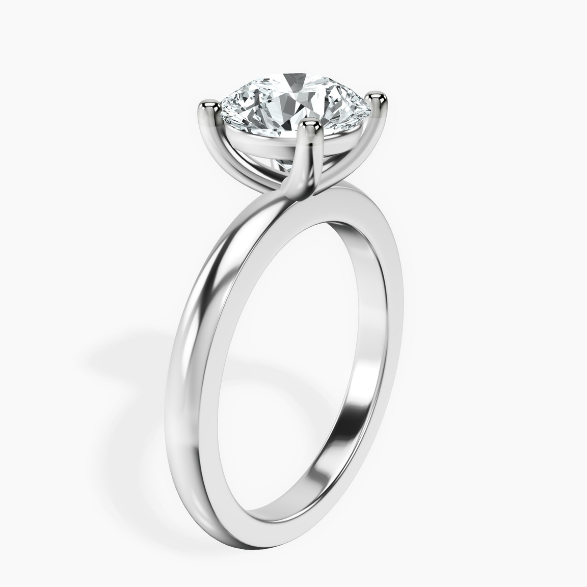 10kt White Gold Quinn Solitaire Lab Diamond Ring standing product image one