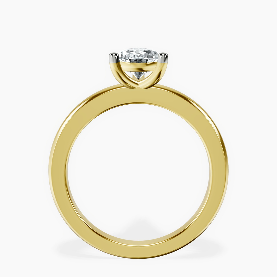 14kt Yellow Gold Quinn Solitaire Lab Diamond Ring side right image one
