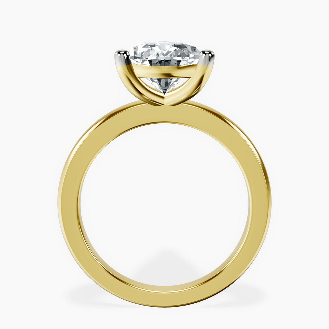 14kt Yellow Gold Quinn Solitaire Lab Diamond Ring side right image one