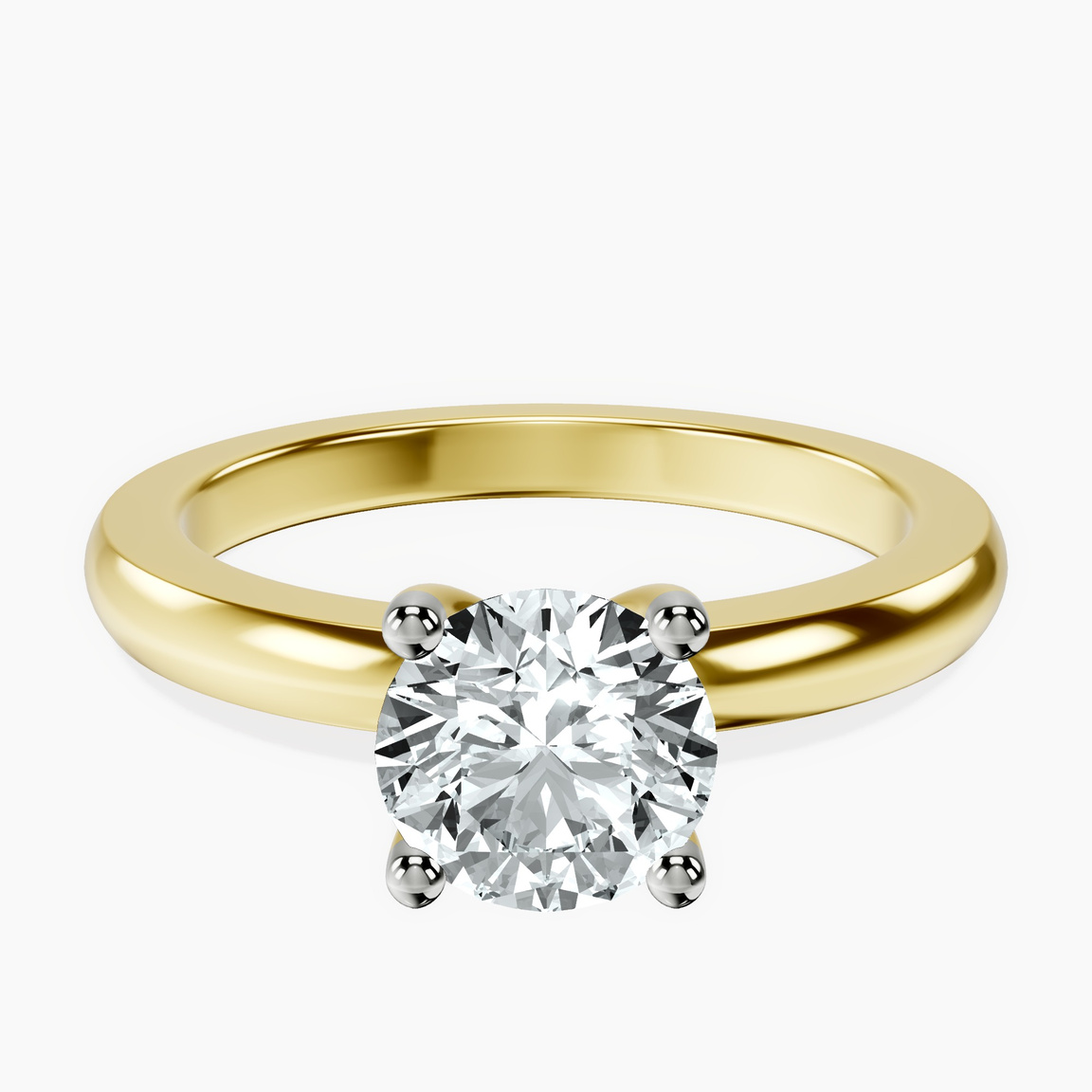 10kt Yellow Gold Quinn Solitaire Lab Diamond Ring front image