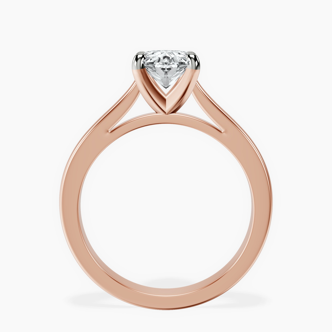 9ct Rose Gold Teagan Solitaire 2mm Lab Diamond Ring side right image one