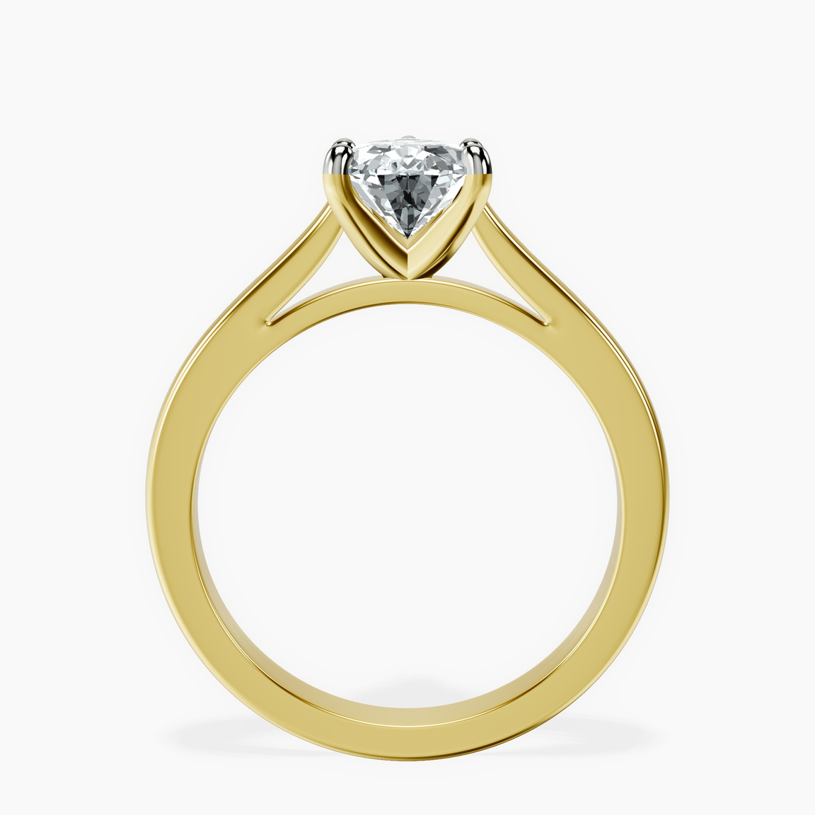 10kt Yellow Gold Teagan Solitaire 2mm Lab Diamond Ring side right image one