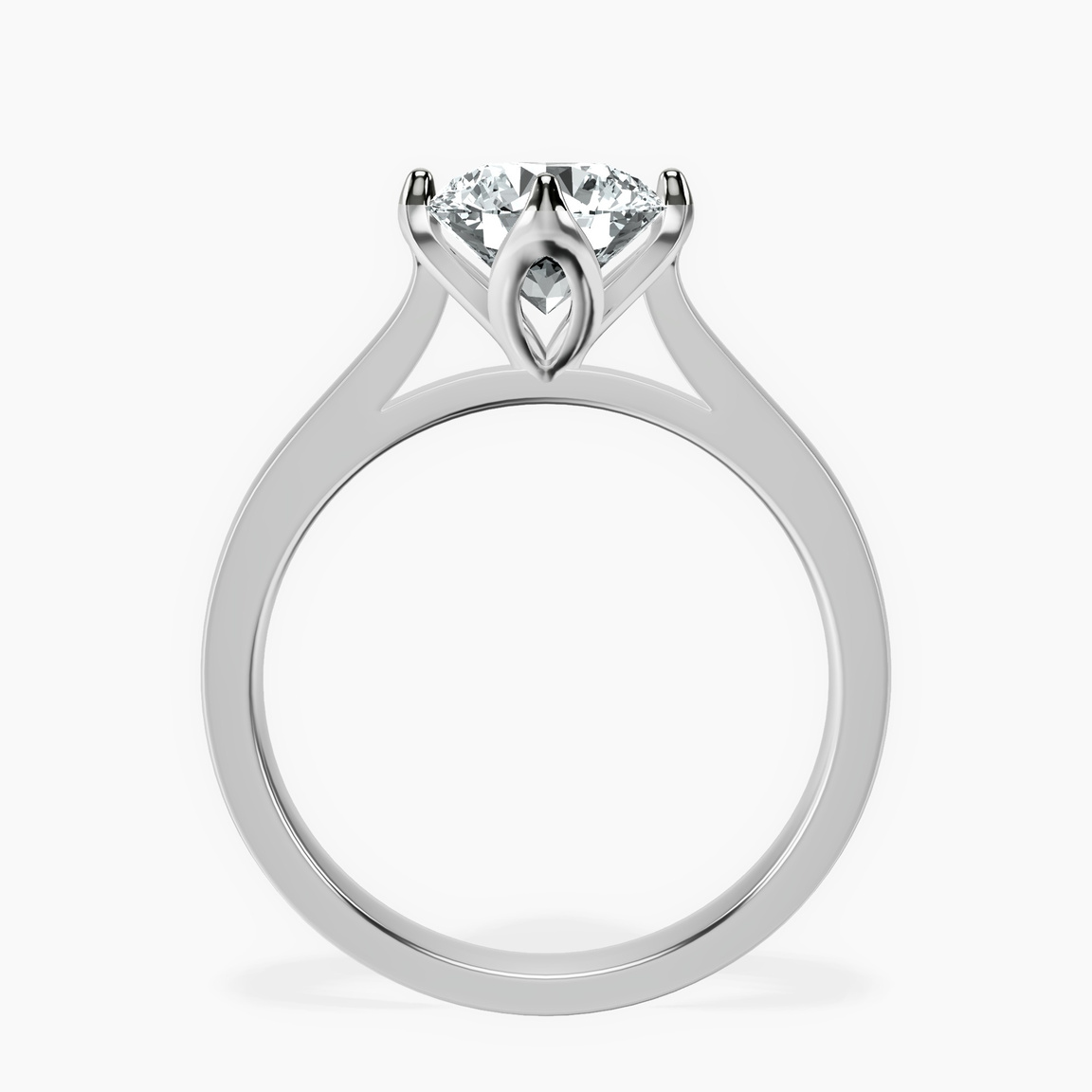 9ct White Gold Shye Petal Solitaire Lab Diamond Ring side right image one