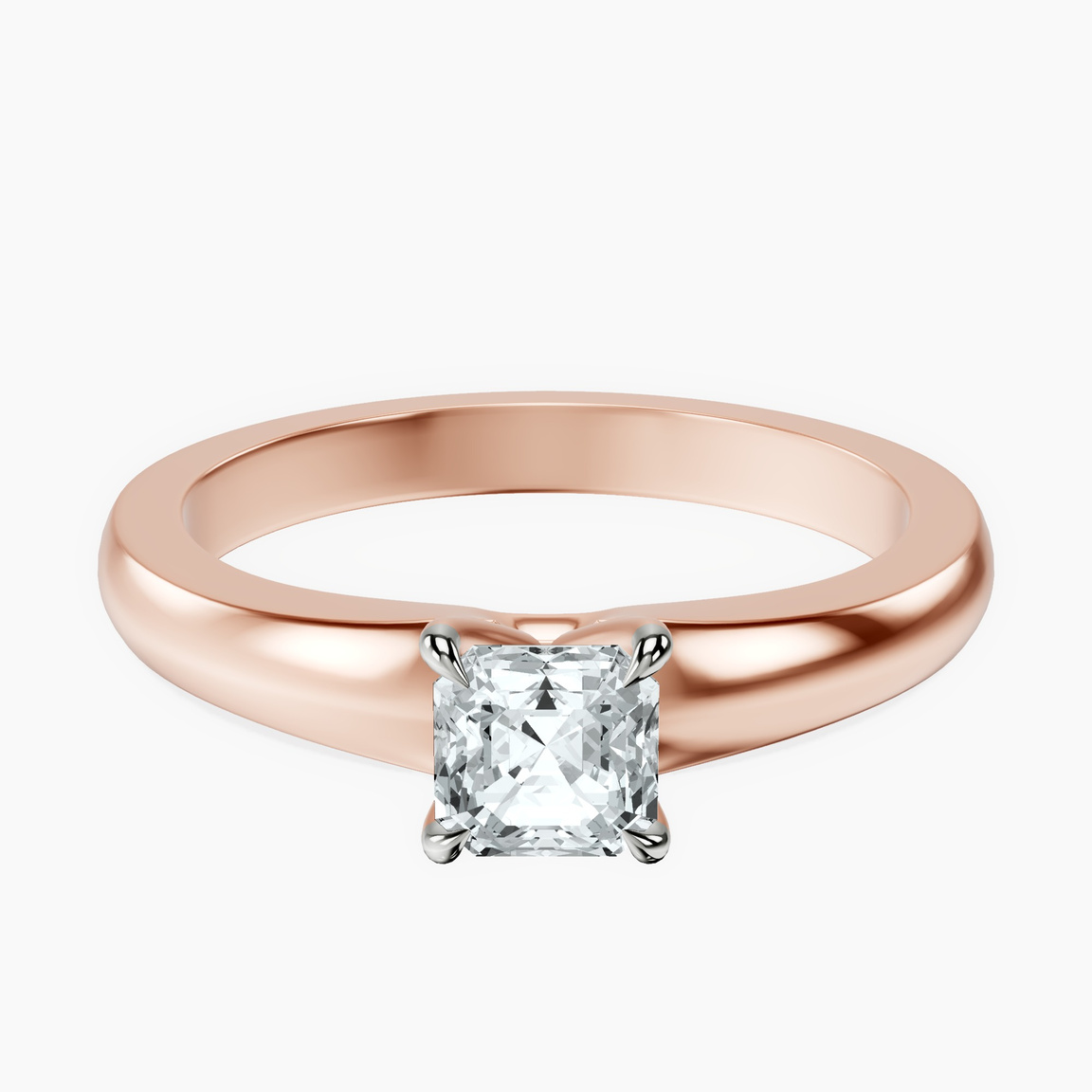 14kt Rose Gold Arielle Solitaire Lab Diamond Ring front image