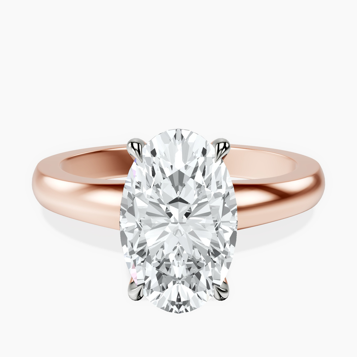 18kt Rose Gold Arielle Solitaire Lab Diamond Ring front image