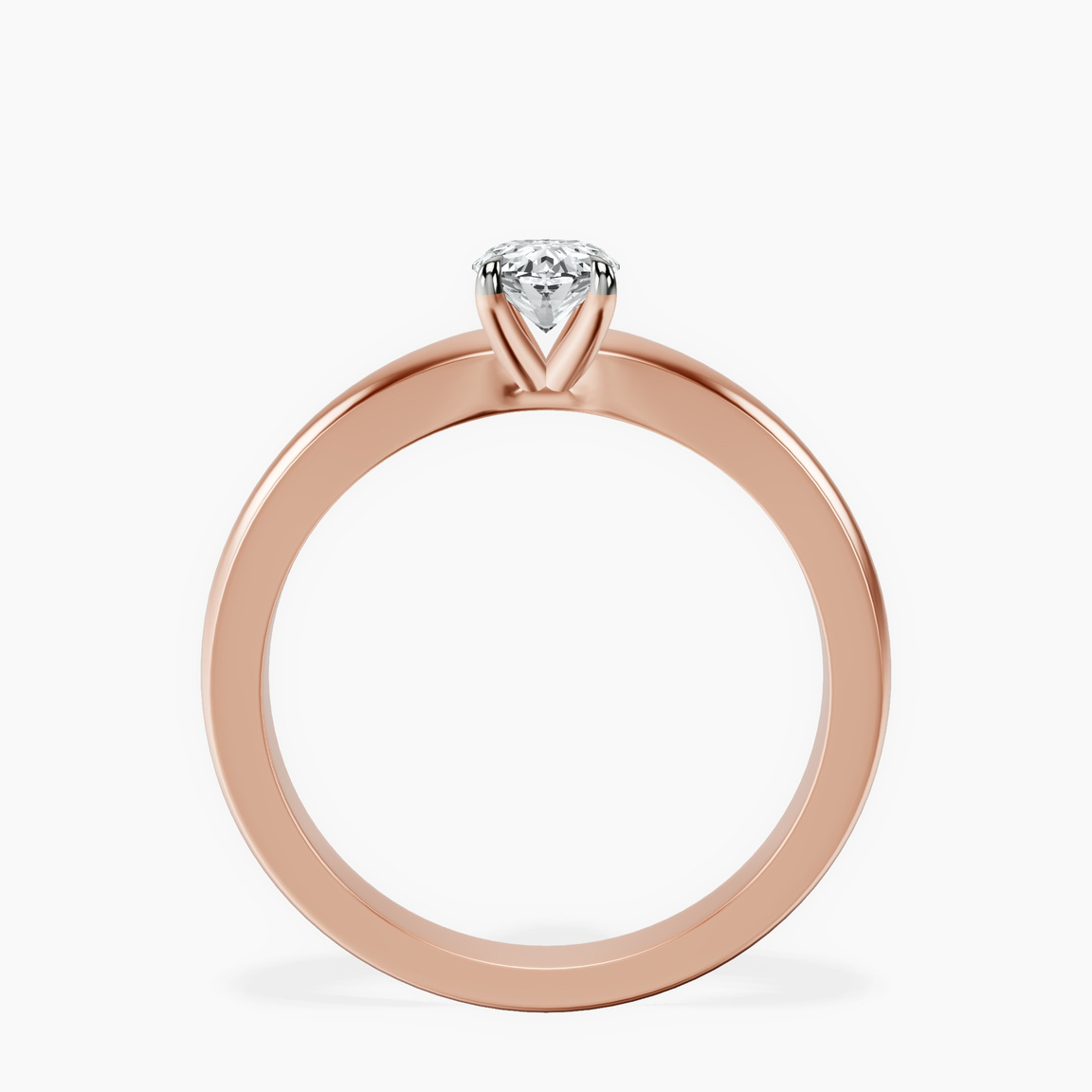 18kt Rose Gold Arielle Solitaire Lab Diamond Ring side right image one