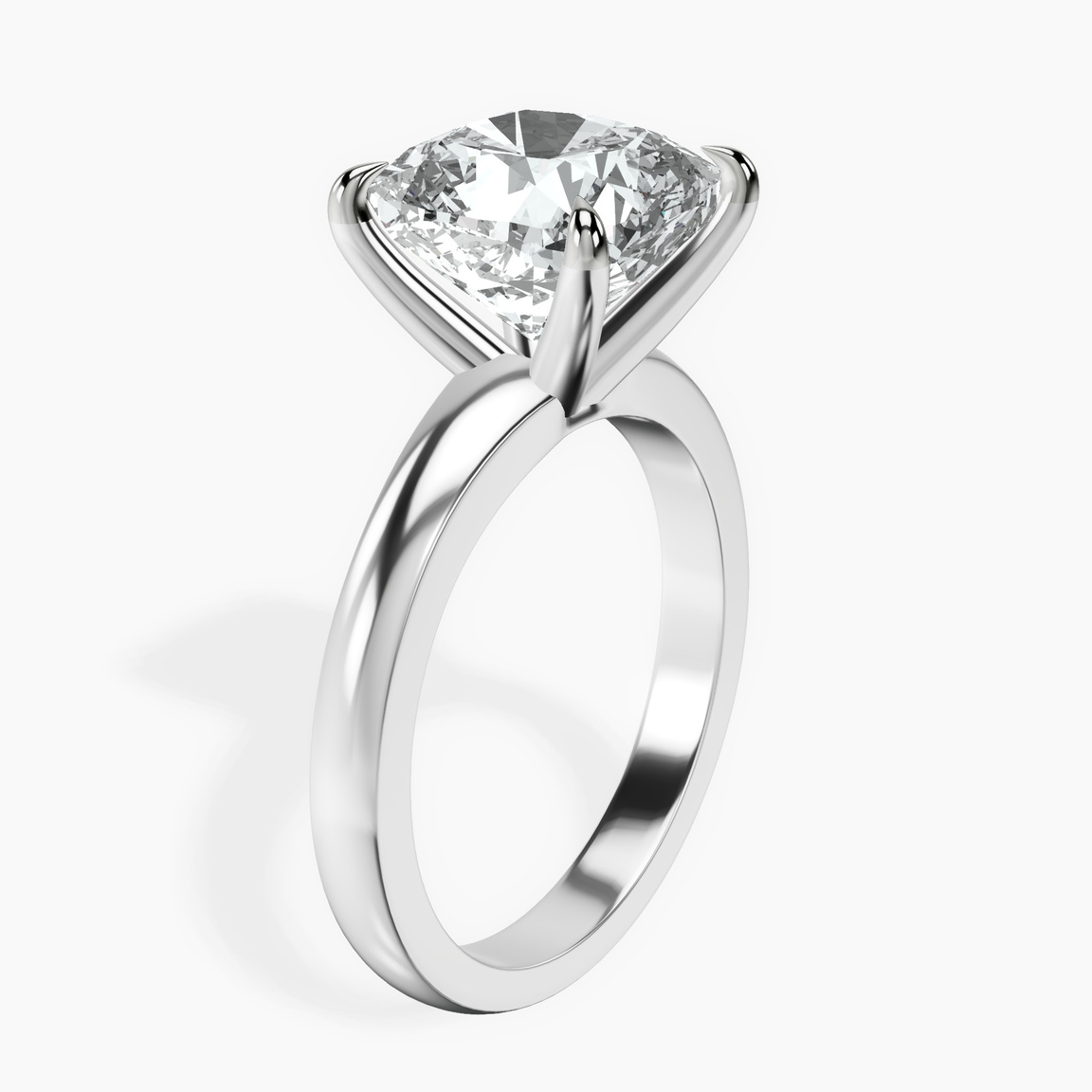 10kt White Gold Arielle Solitaire Lab Diamond Ring standing product image one
