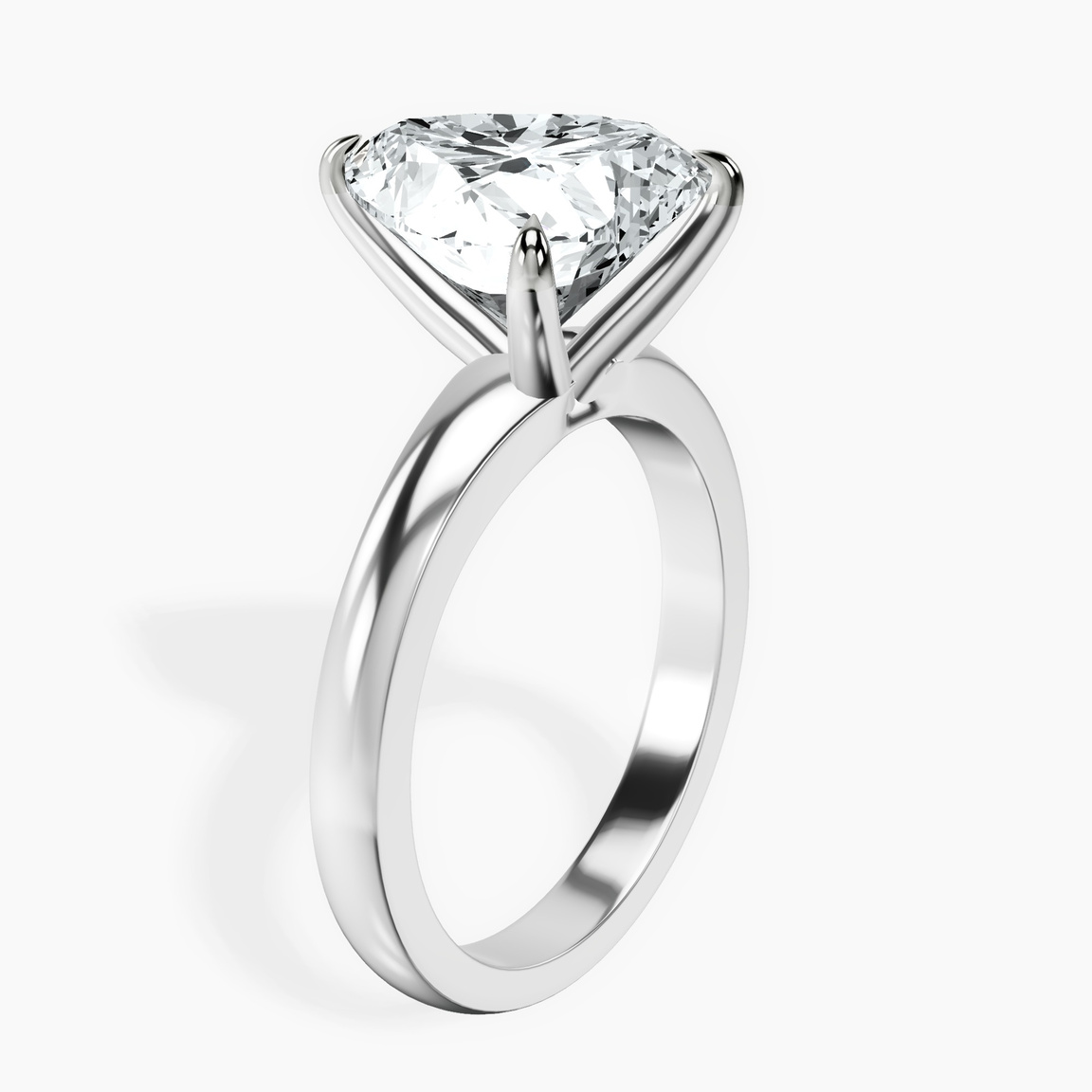 10kt White Gold Arielle Solitaire Lab Diamond Ring standing product image one