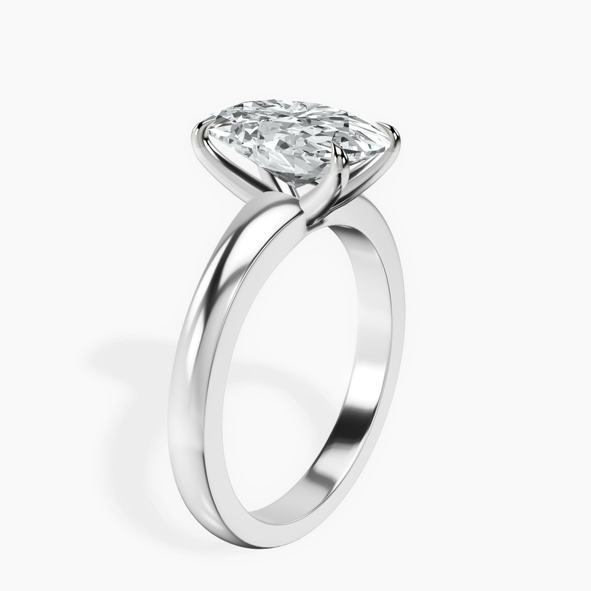 10kt White Gold Arielle Solitaire Lab Diamond Ring standing product image one