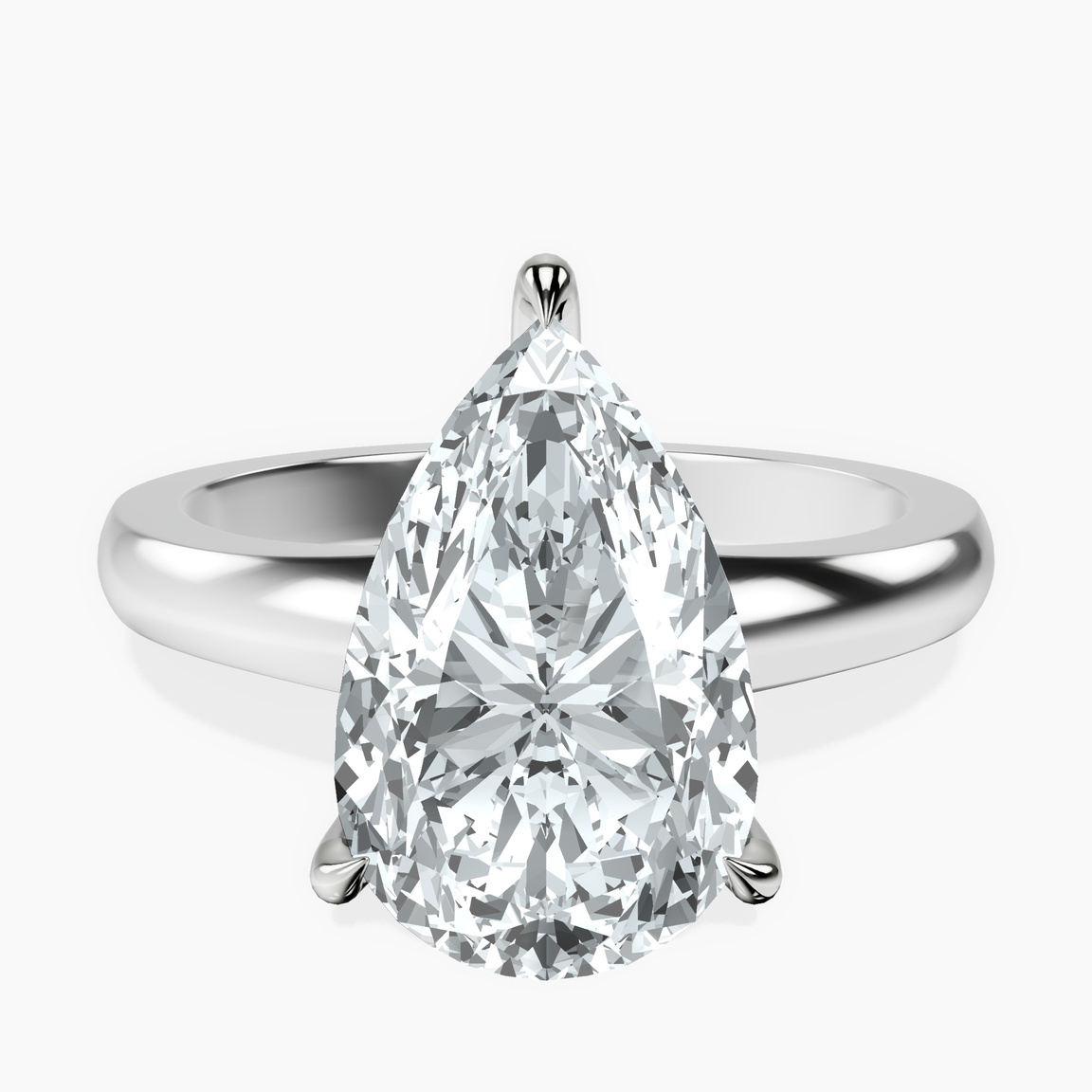 10kt White Gold Arielle Solitaire Lab Diamond Ring front image