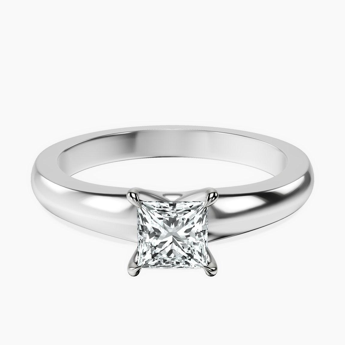 Platinum Arielle Solitaire Lab Diamond Ring front image