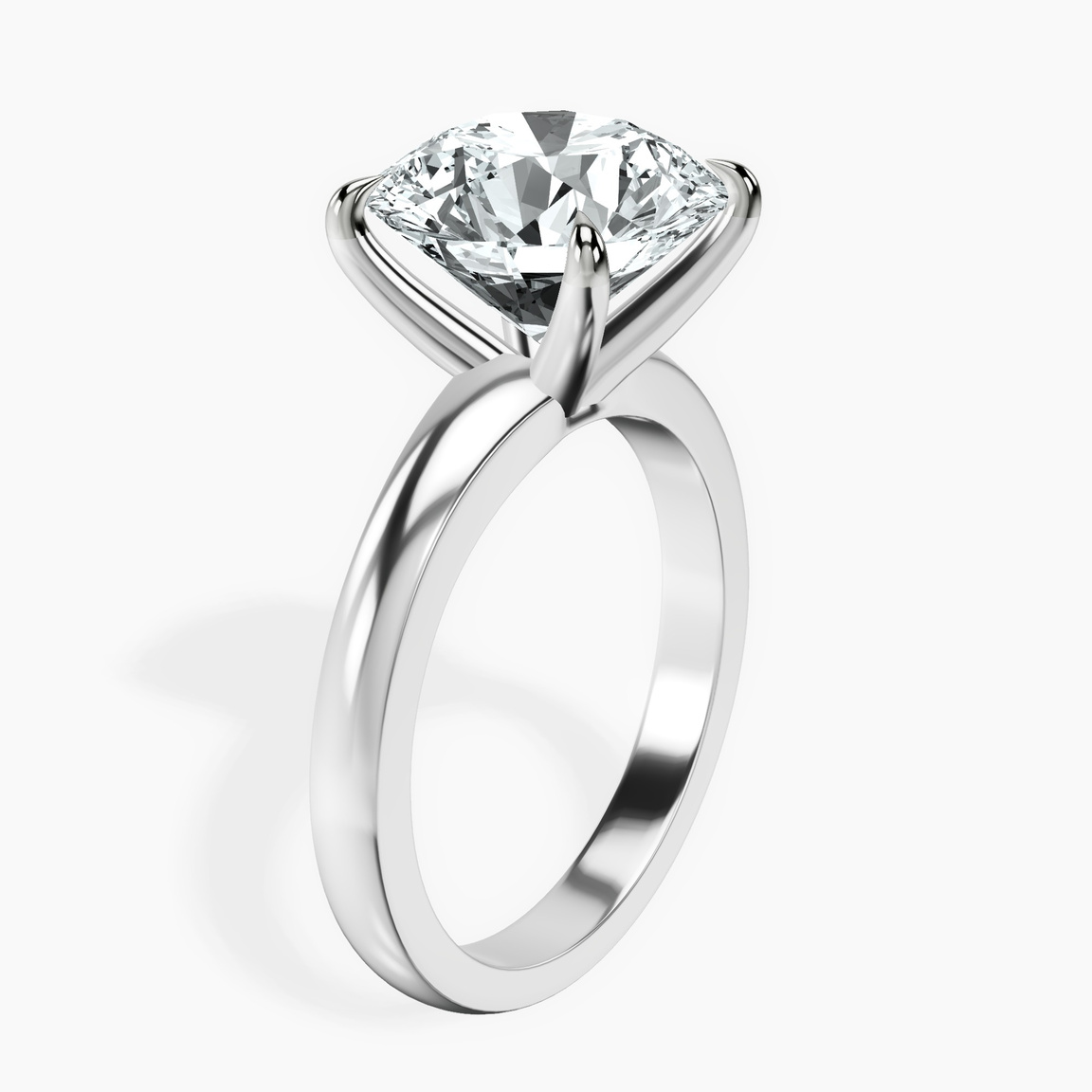 10kt White Gold Arielle Solitaire Lab Diamond Ring standing product image one