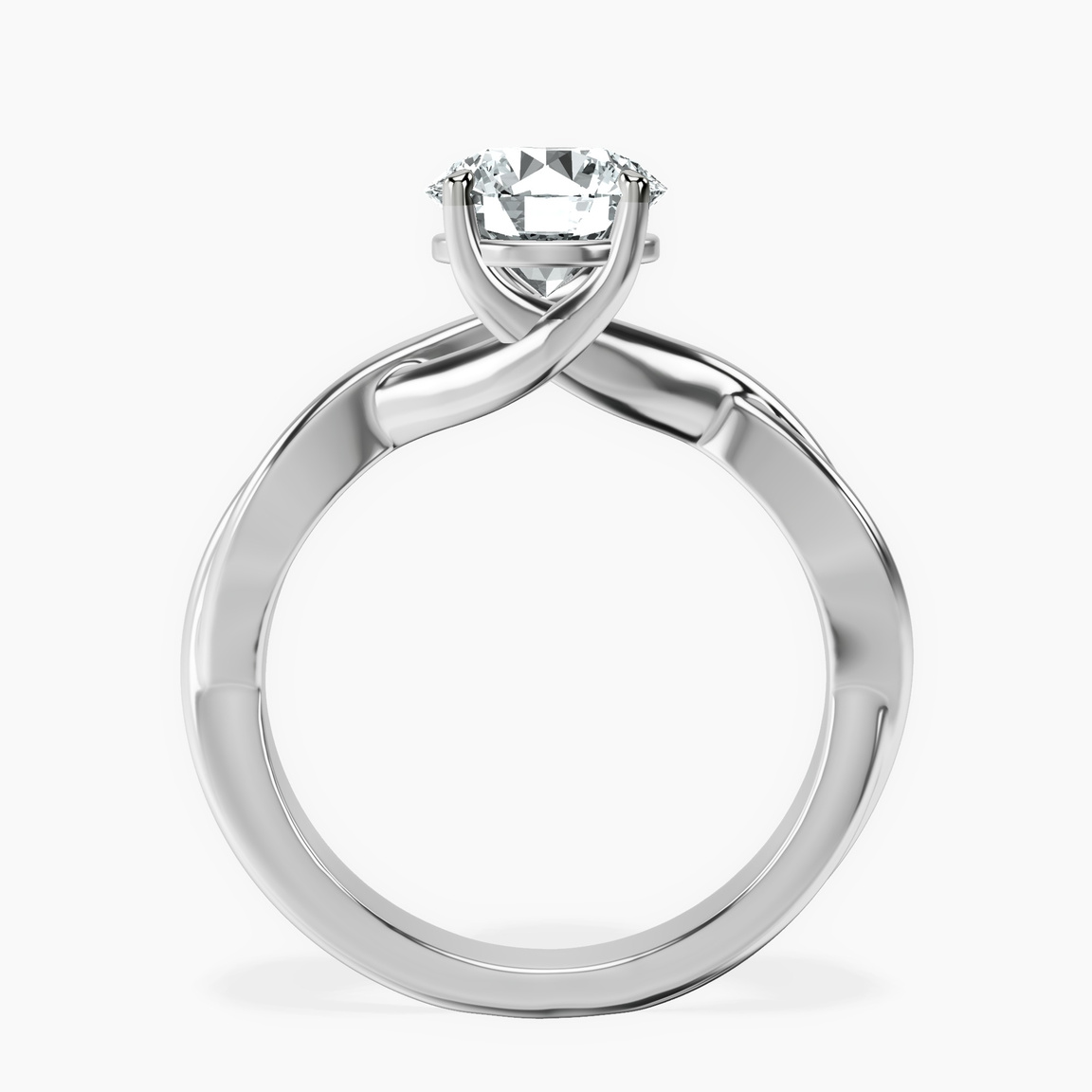 9ct White Gold Evermore Solitaire Lab Diamond Ring side right image one