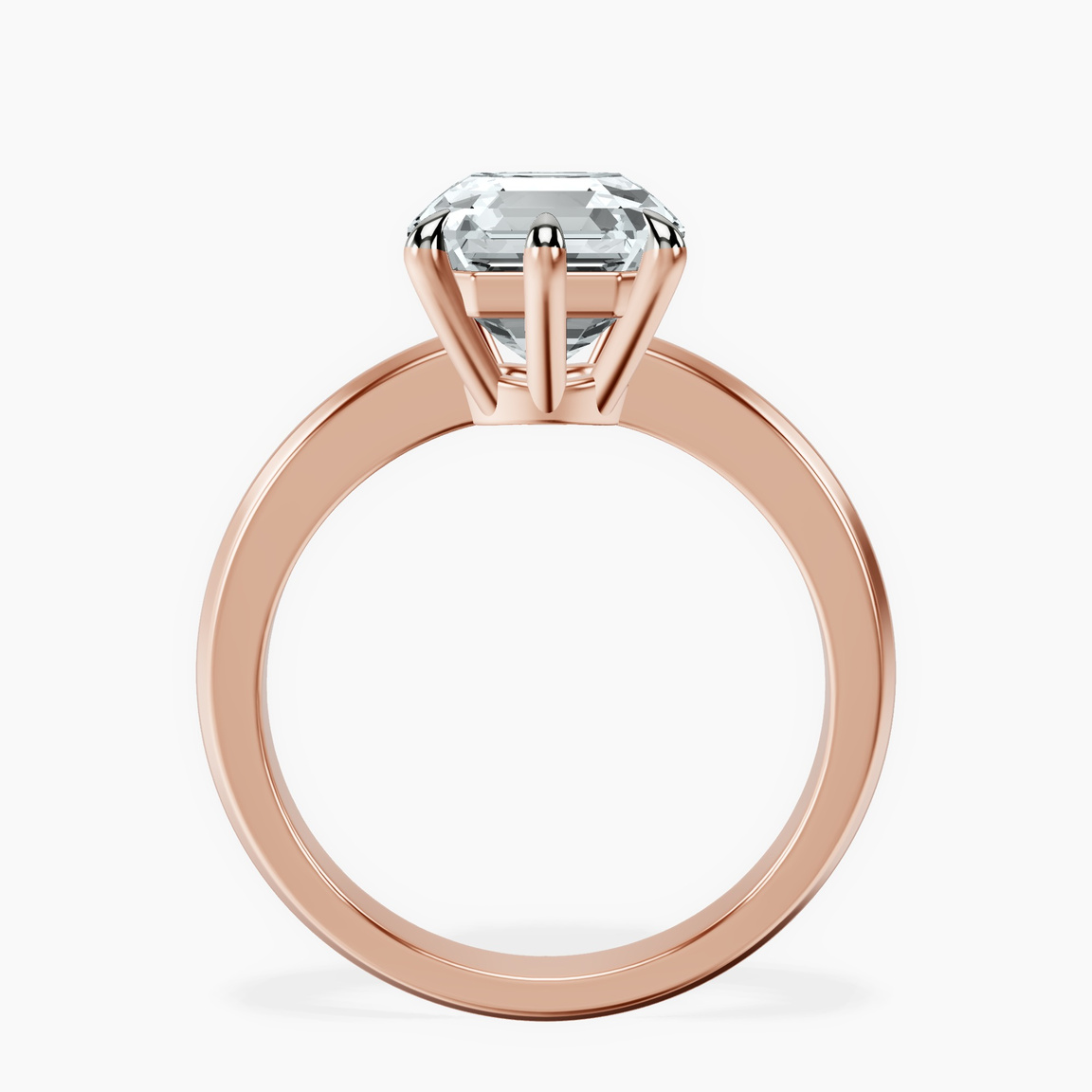 14kt Rose Gold Eva Six Prong Knife Edge Lab Diamond Ring side right image one