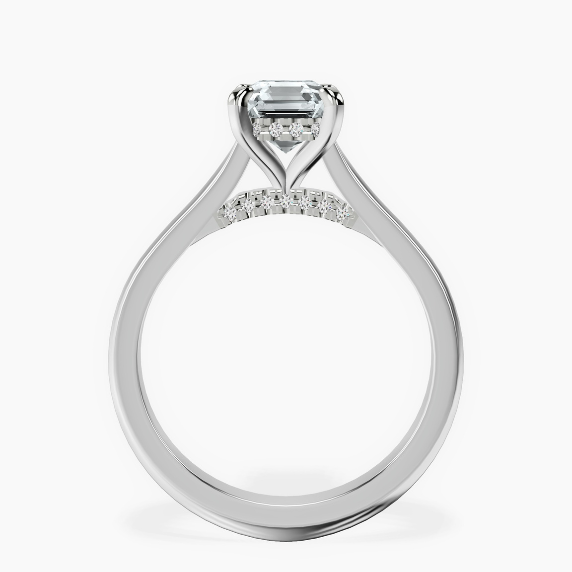 Platinum Elsa Hidden Accents Solitaire Lab Diamond Ring side right image one