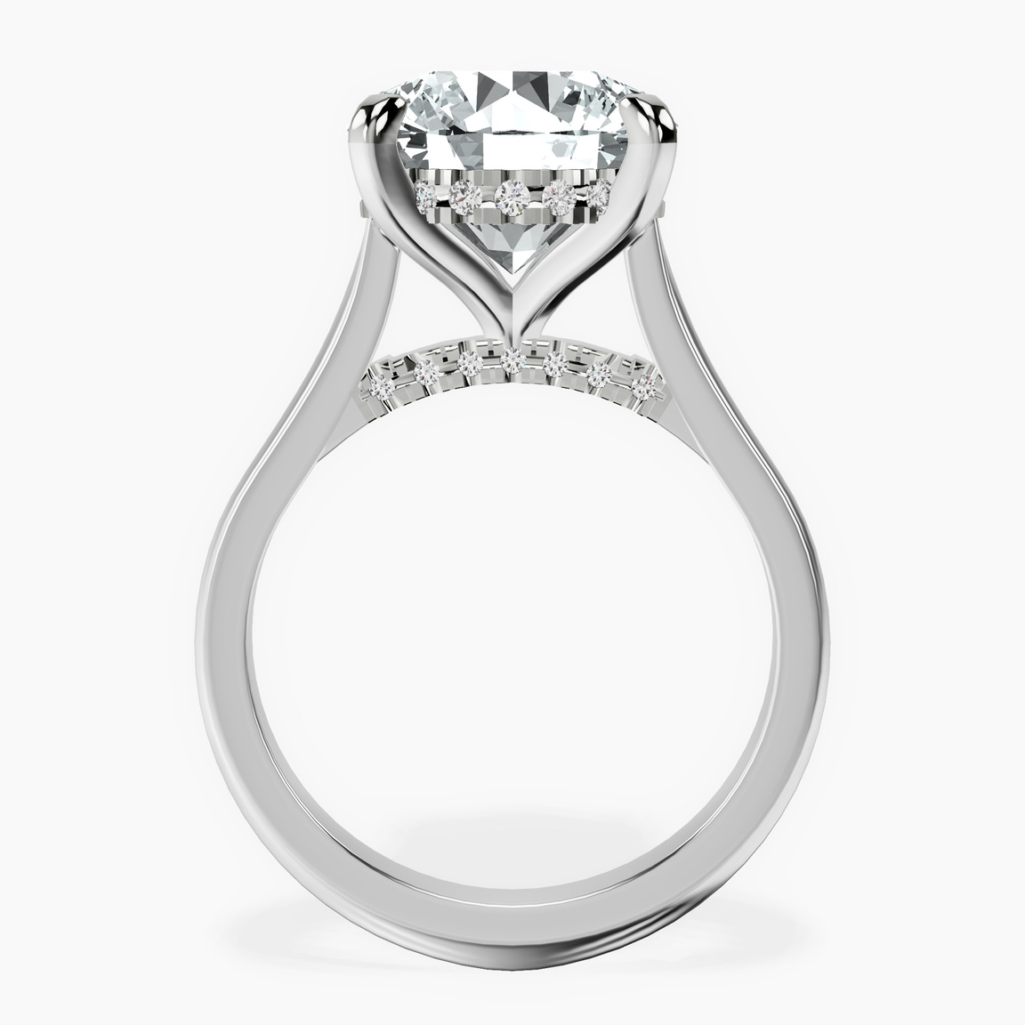 Platinum Elsa Hidden Accents Solitaire Lab Diamond Ring side right image one
