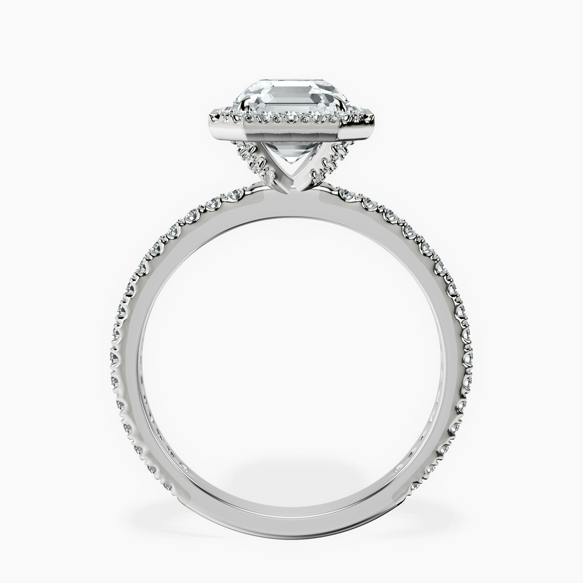 Platinum Klarissa Halo Lab Diamond Eternity Ring side right image one