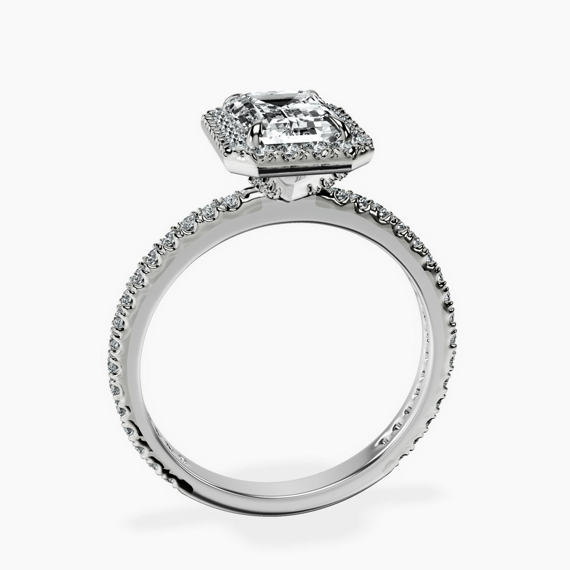 Platinum Klarissa Halo Lab Diamond Eternity Ring side right image one