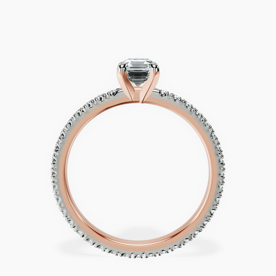 18kt Rose Gold Claire Full Eternity Lab Diamond Ring side right image one